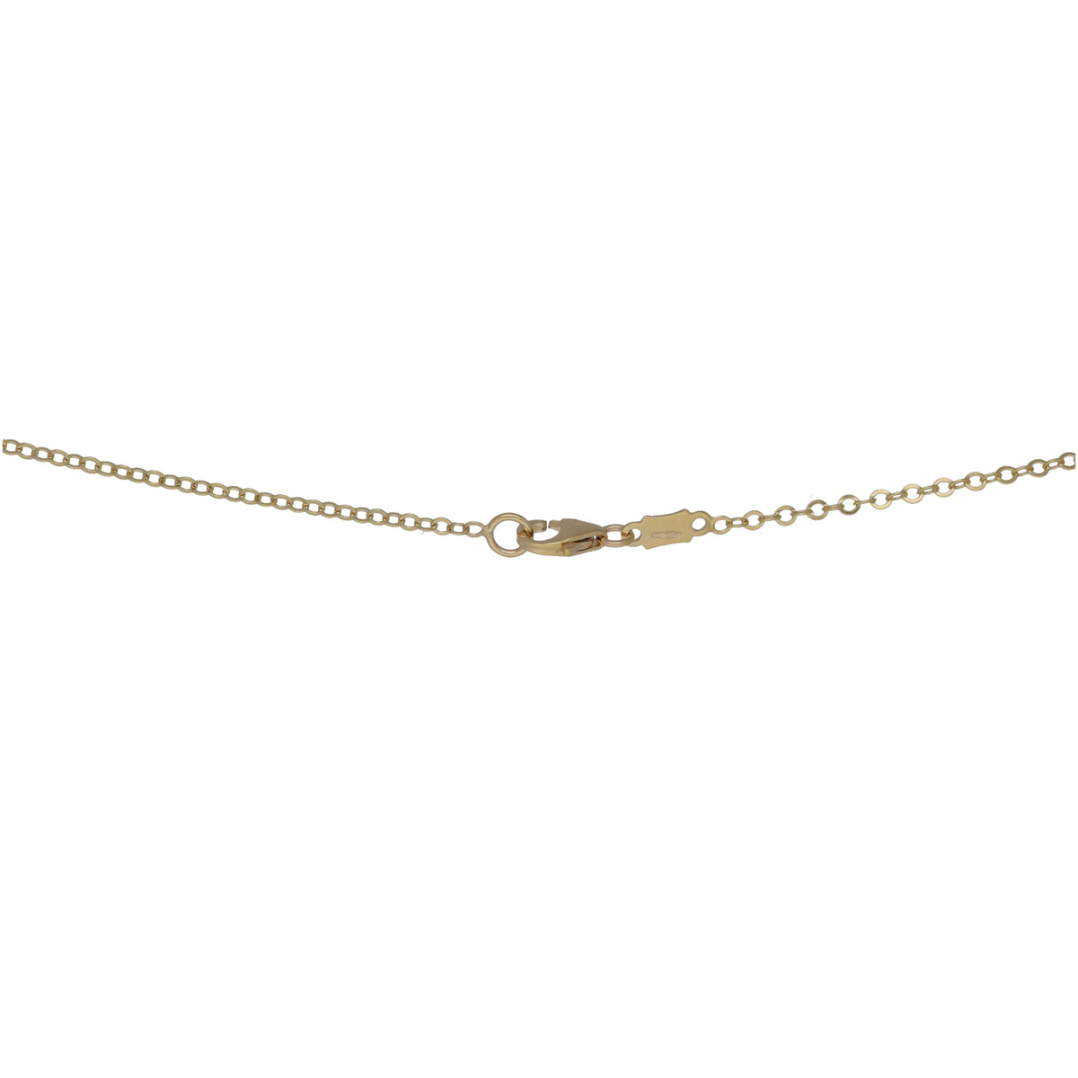 New 9ct Gold 5 Station Rambo On Belcher Chain 18"