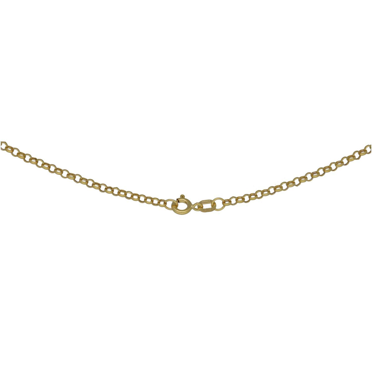 New 9ct Gold Round Belcher Chain 18"