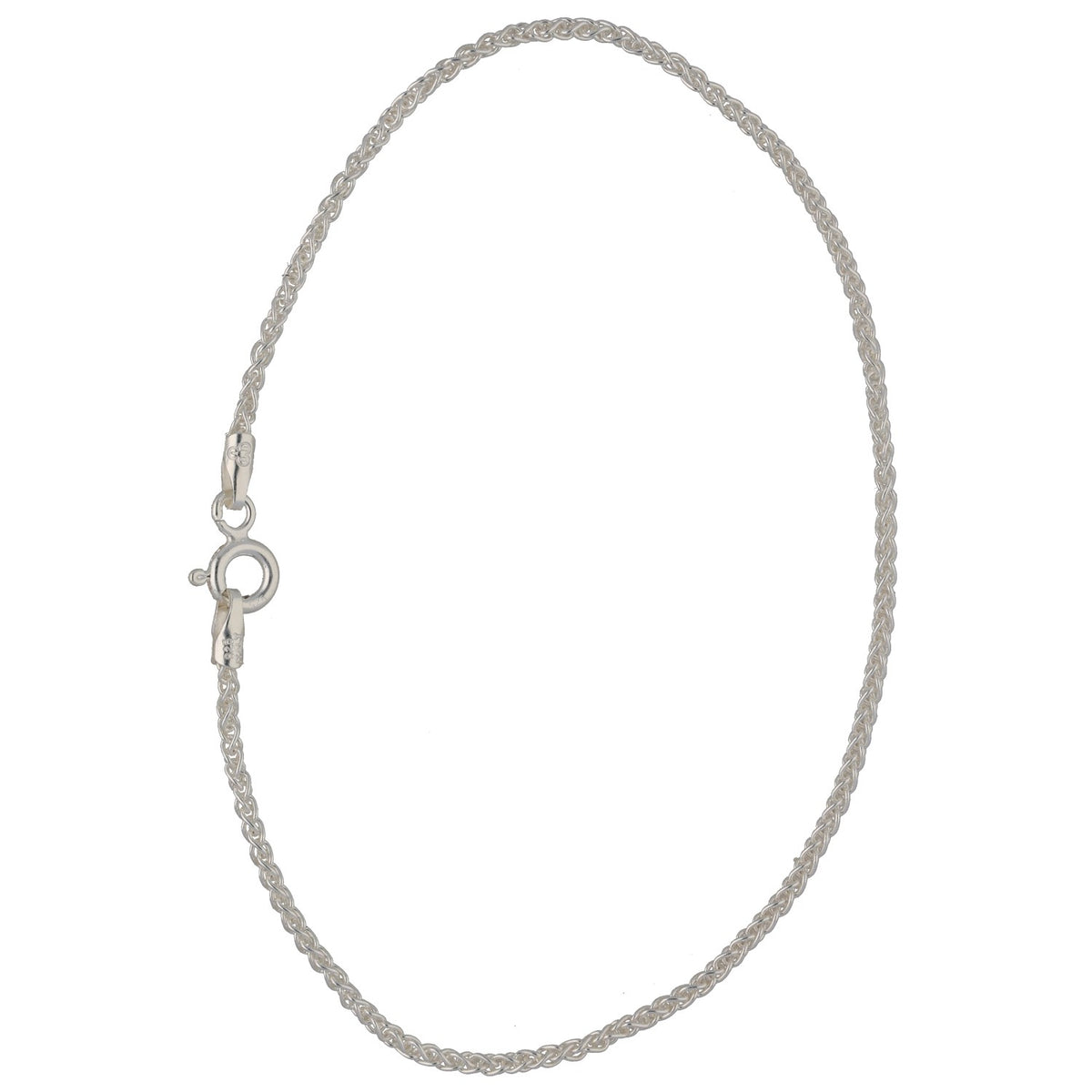 New Sterling Silver 1.5mm Spiga Bracelet
