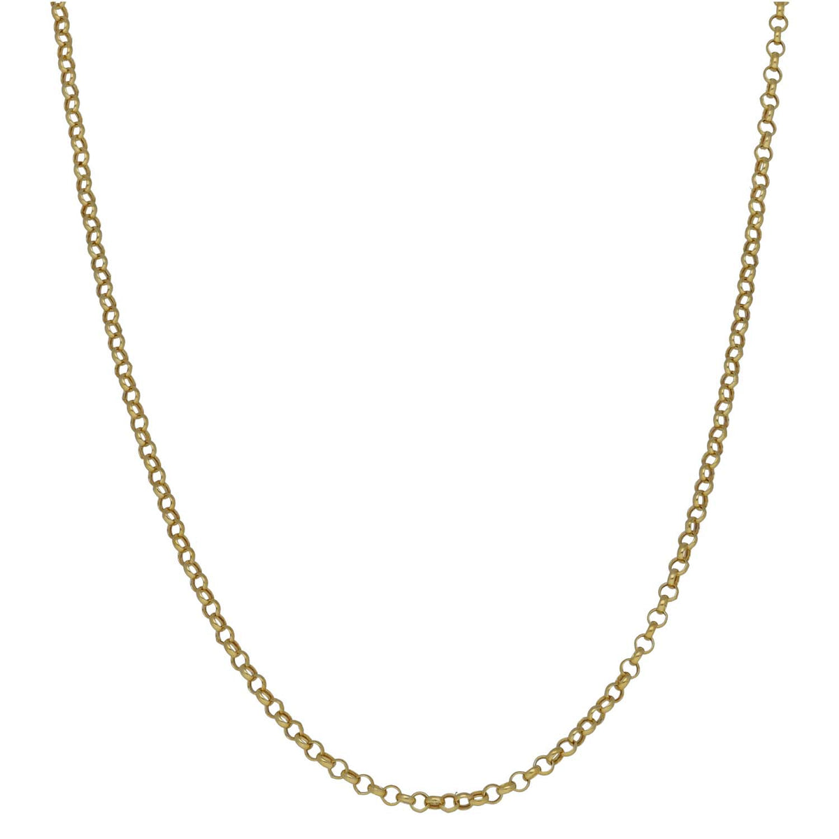 New 9ct Gold 2.3mm Round Belcher Chain 22"
