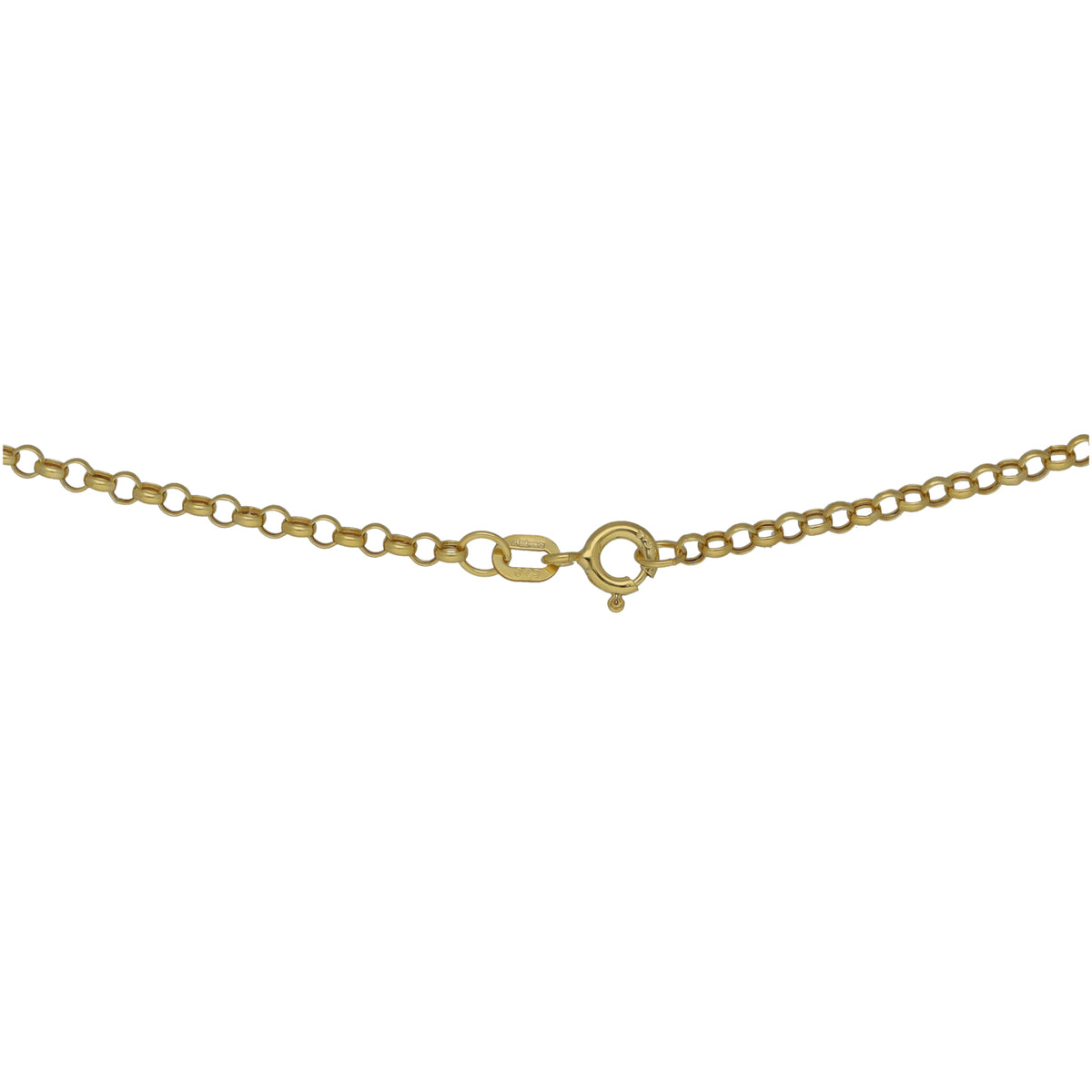 New 9ct Gold 2.3mm Round Belcher Chain 22"
