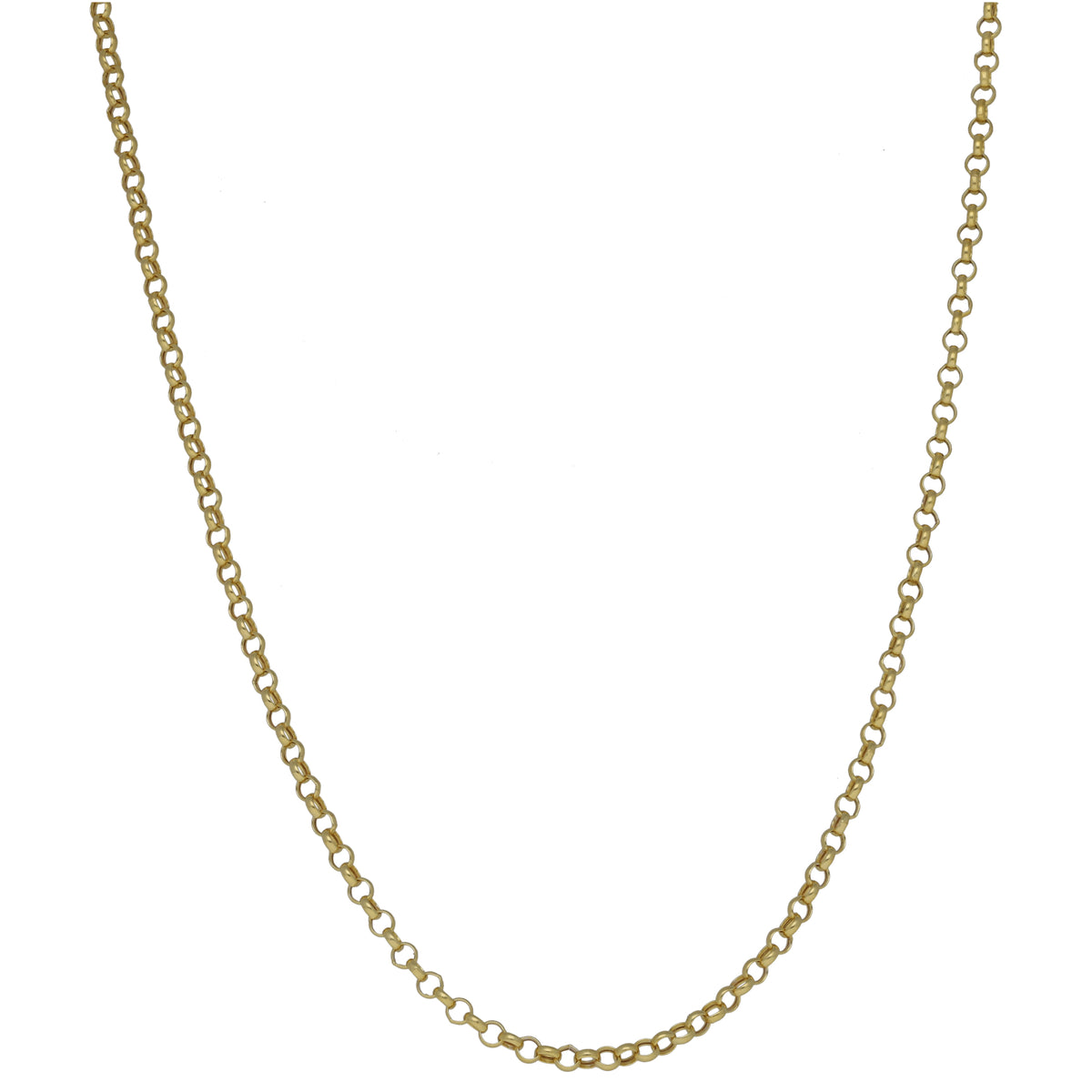 New 9ct Gold 2.3mm Round Belcher Chain 22"