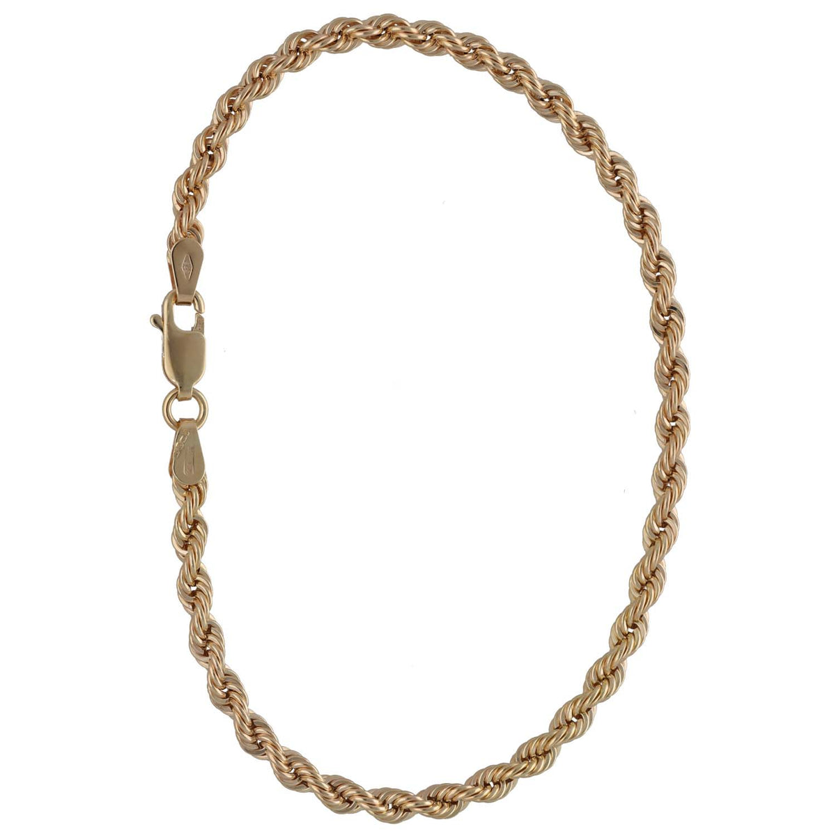 New 9ct Gold Hollow Rope Bracelet