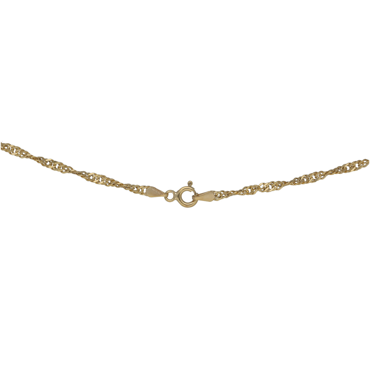 New 9ct Gold 2.3mm Hollow Singapore Chain 22"
