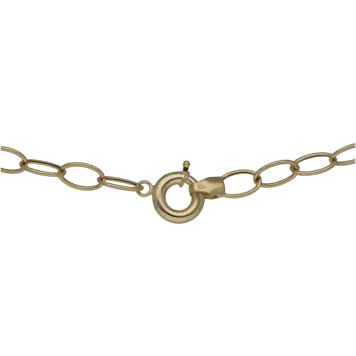 New 14ct Gold Greek Key & Heart Chain 18"