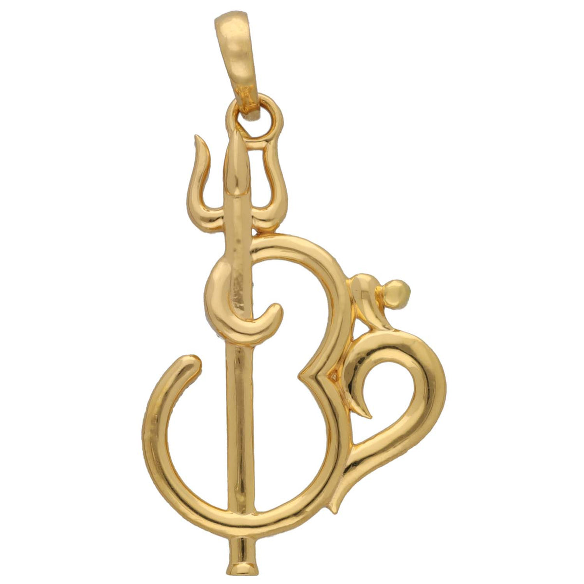 New 22ct Gold Om & Trident Pendant