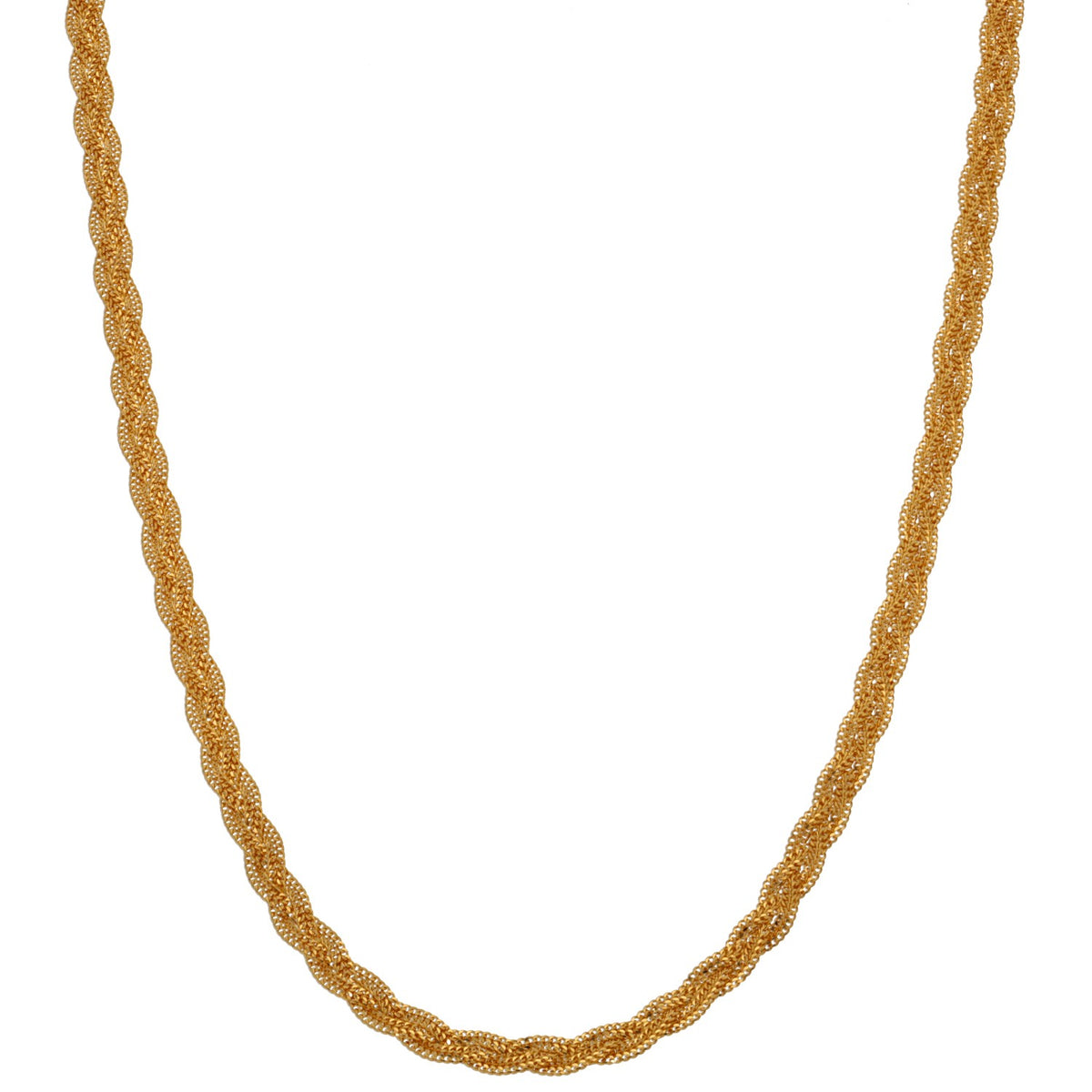 New 22ct Gold Braided Chain 18"