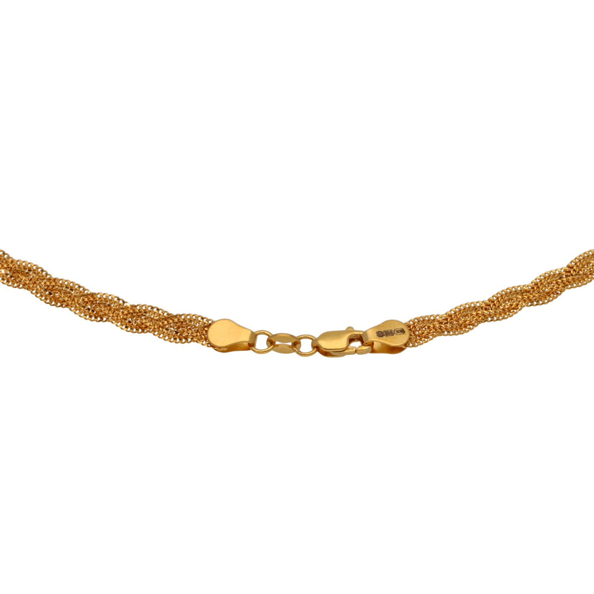 New 22ct Gold Braided Chain 18"