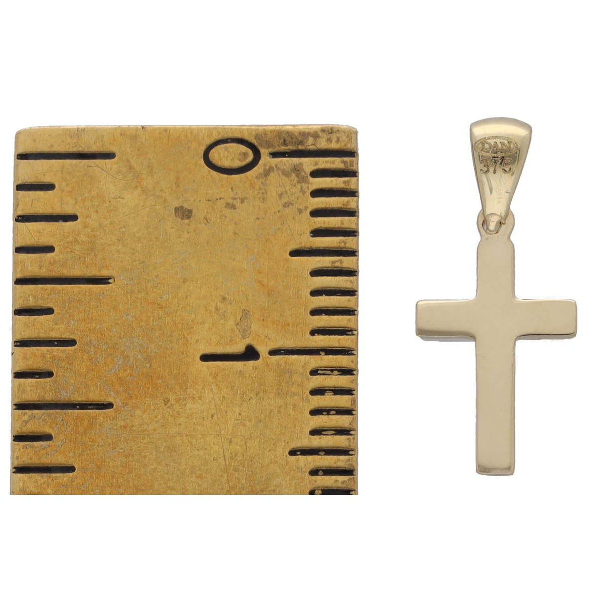 New 9ct Gold Plain Polished Cross Pendant