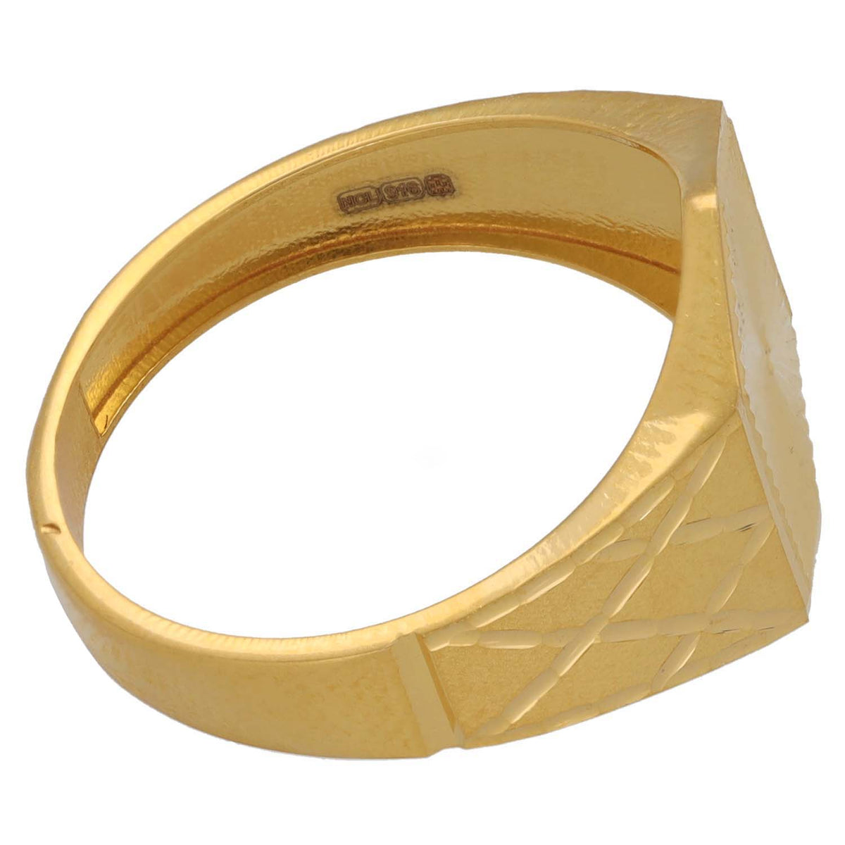 New 22ct Gold Hexagonal Starburst Ring Size S