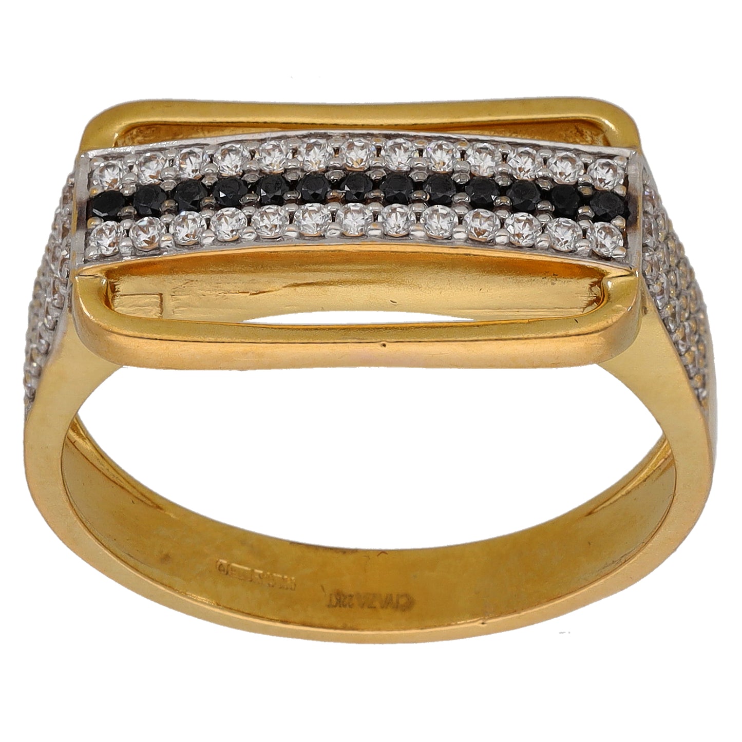 22ct Gold Imitation Gems Alternative Ring Size T