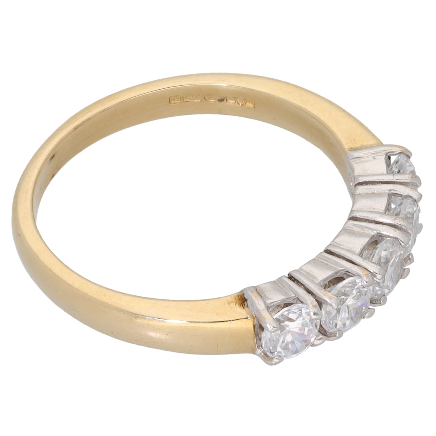 9ct Gold Cubic Zirconia Half Eternity Ring Size O