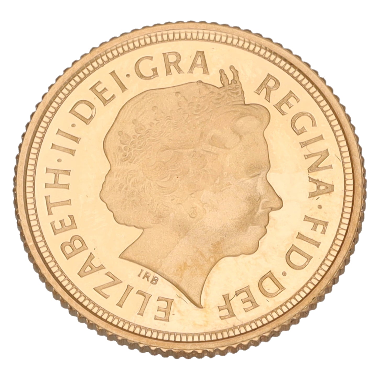 22ct Gold Queen Elizabeth Half Sovereign Coin 2013