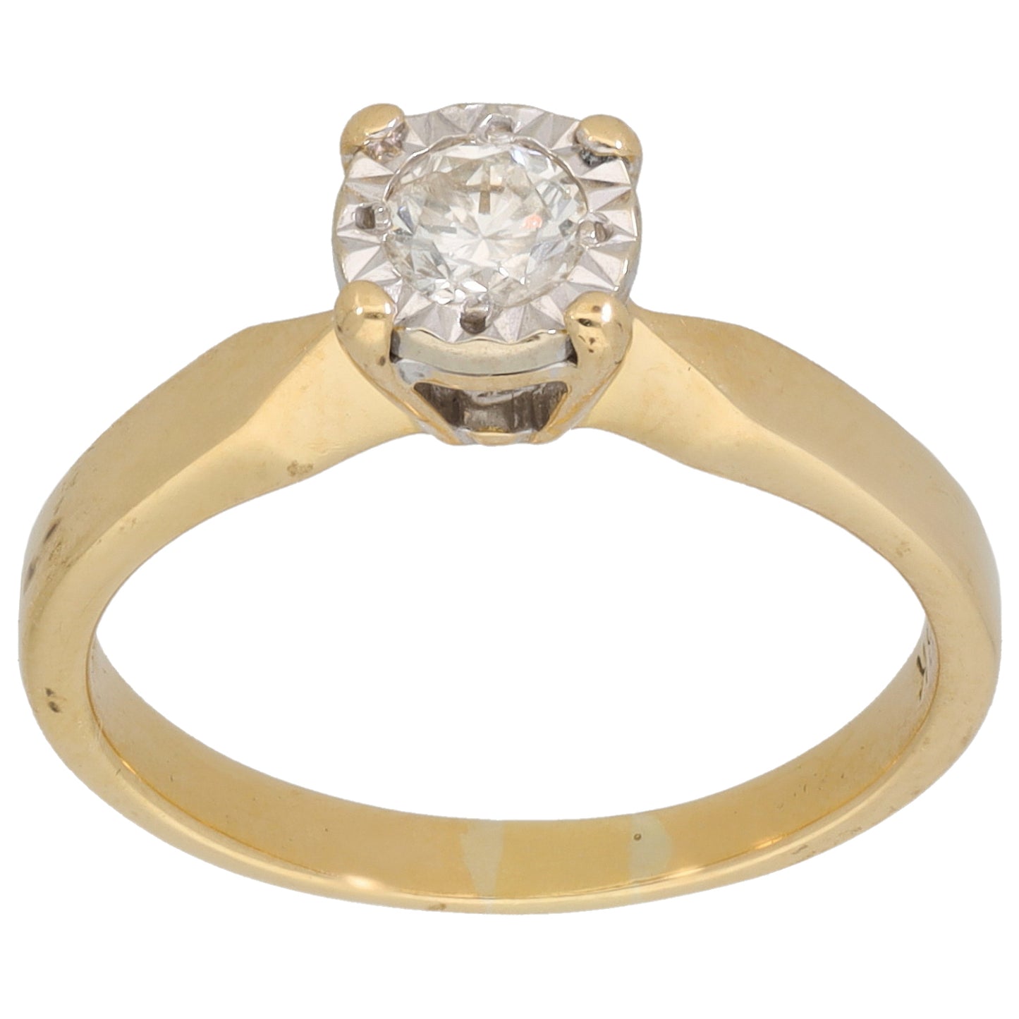 18ct Gold 0.25ct Diamond Solitaire Ring Size M