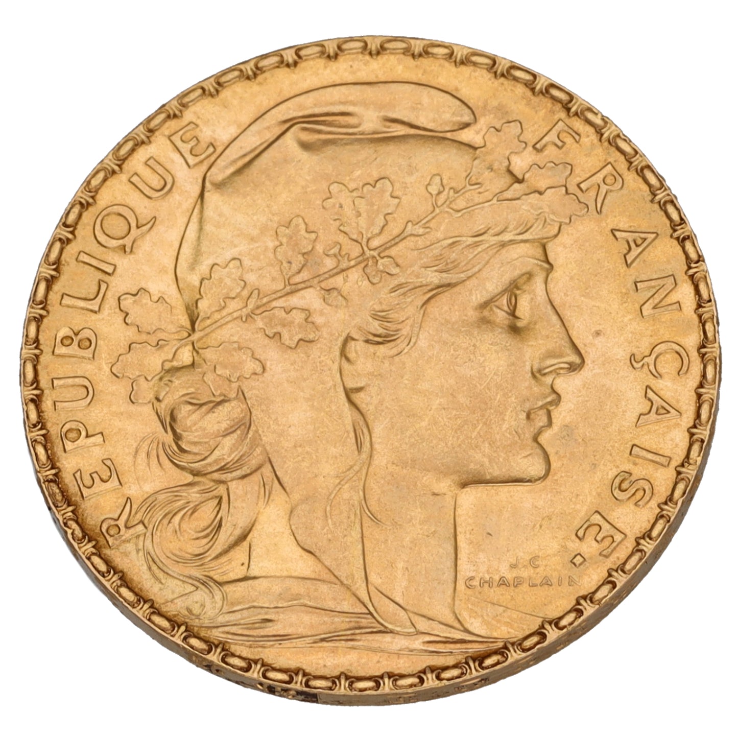 22ct Gold French 20 Francs Coin 1910