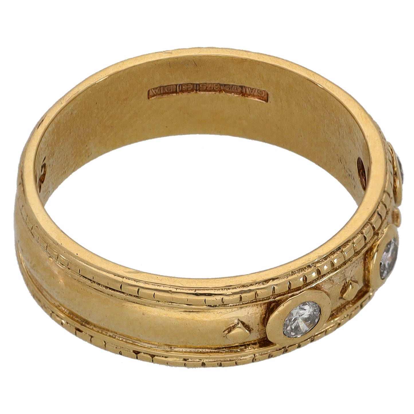 9ct Gold 0.15ct Diamond Dress/Cocktail Ring Size L