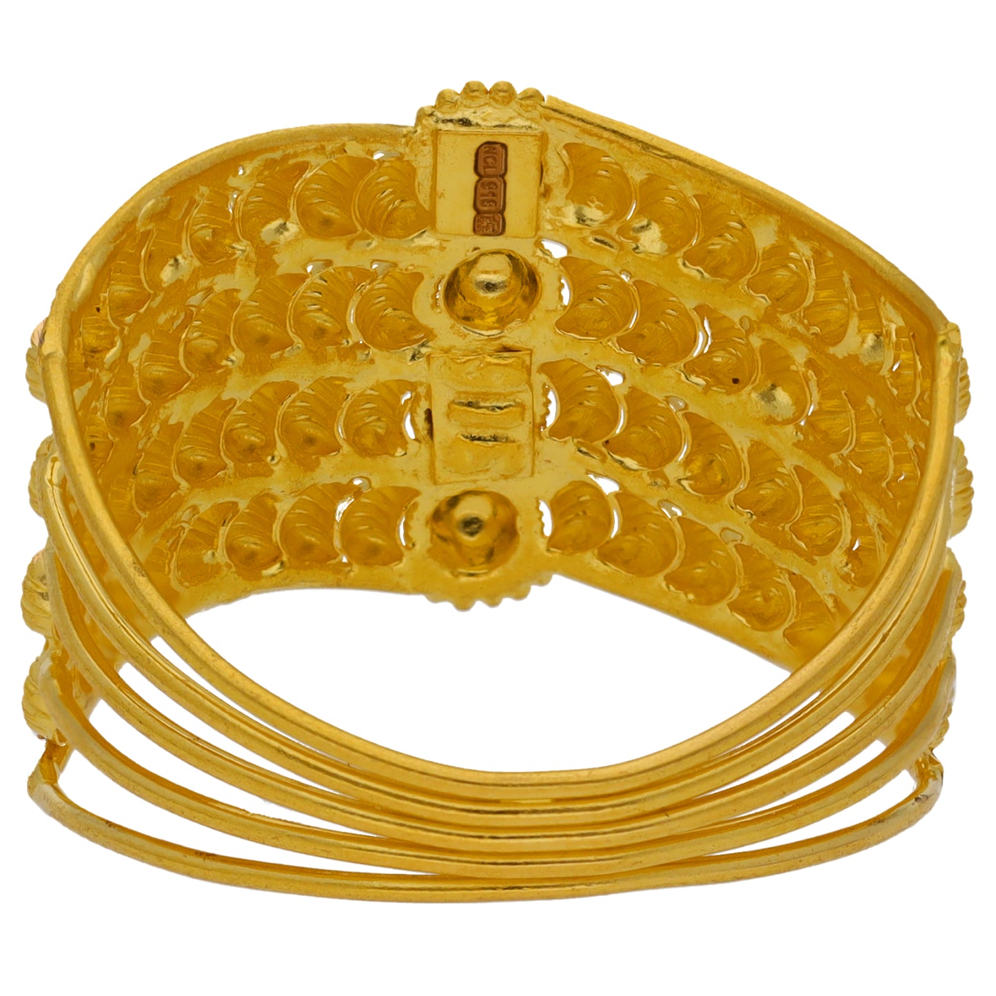 New 22ct Gold Layered Bead Ring Sizes N-R