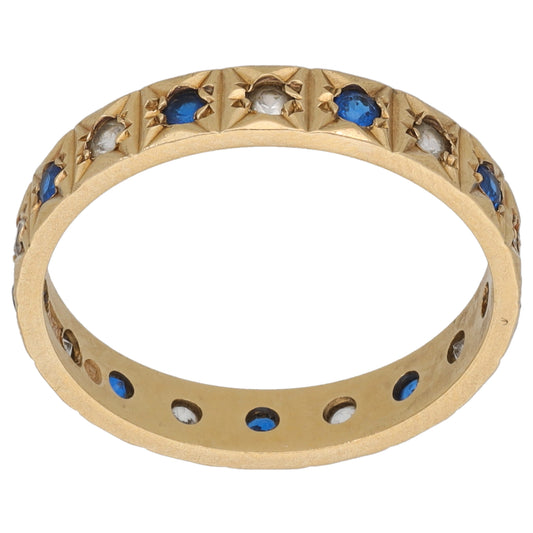 9ct Gold Imitation Eternity Ring Size M