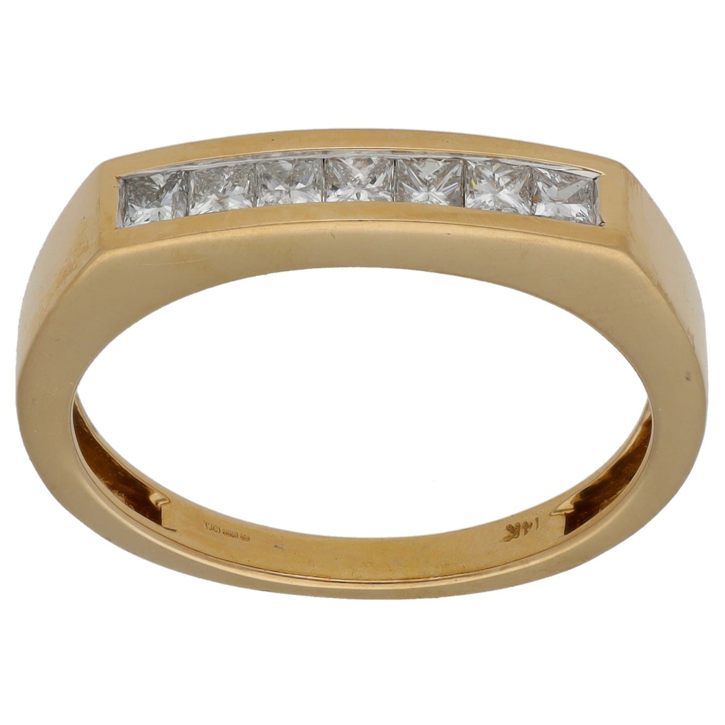 14ct Gold 0.70ct Diamond Half Eternity Ring Size U