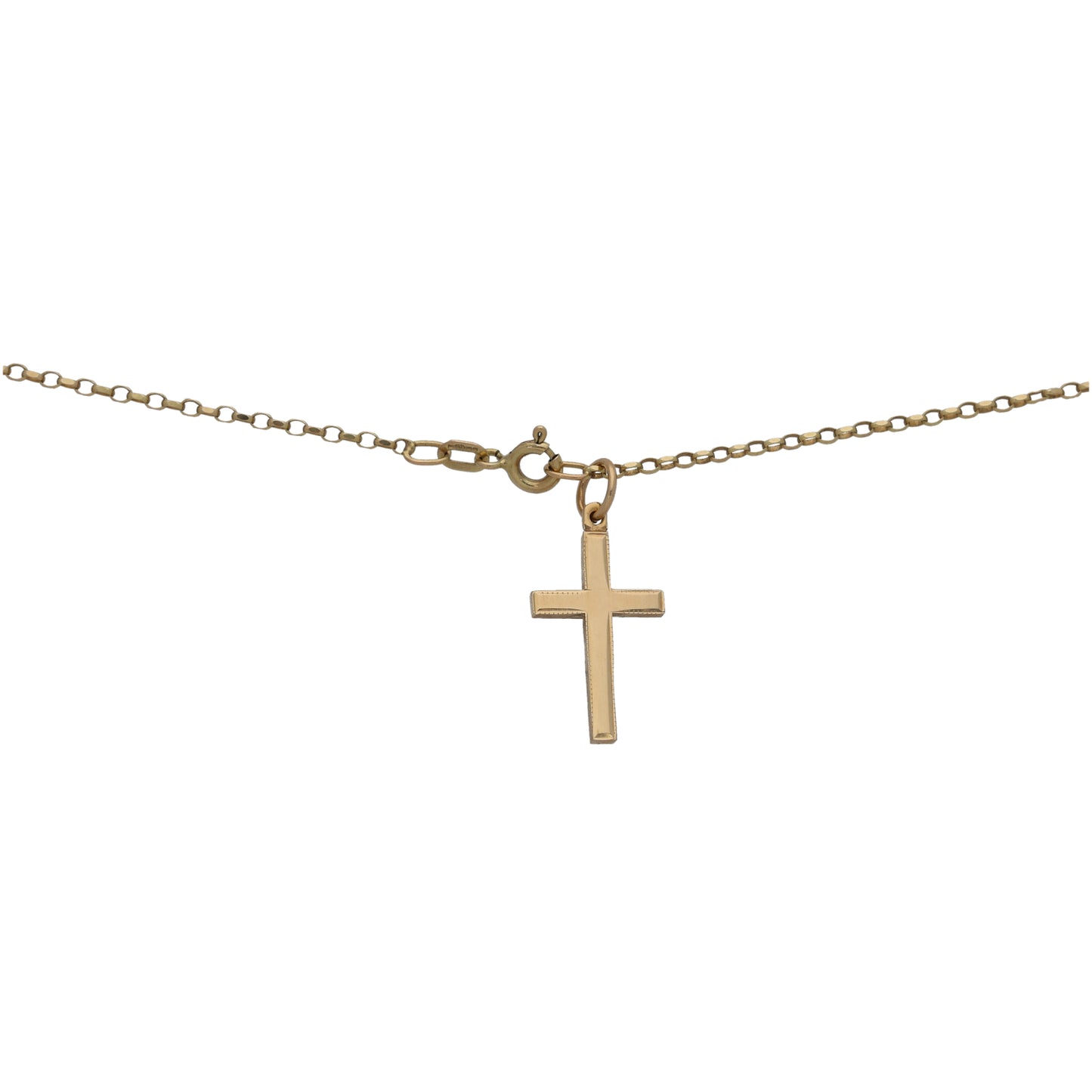 9ct Gold Cross Pendant With Chain