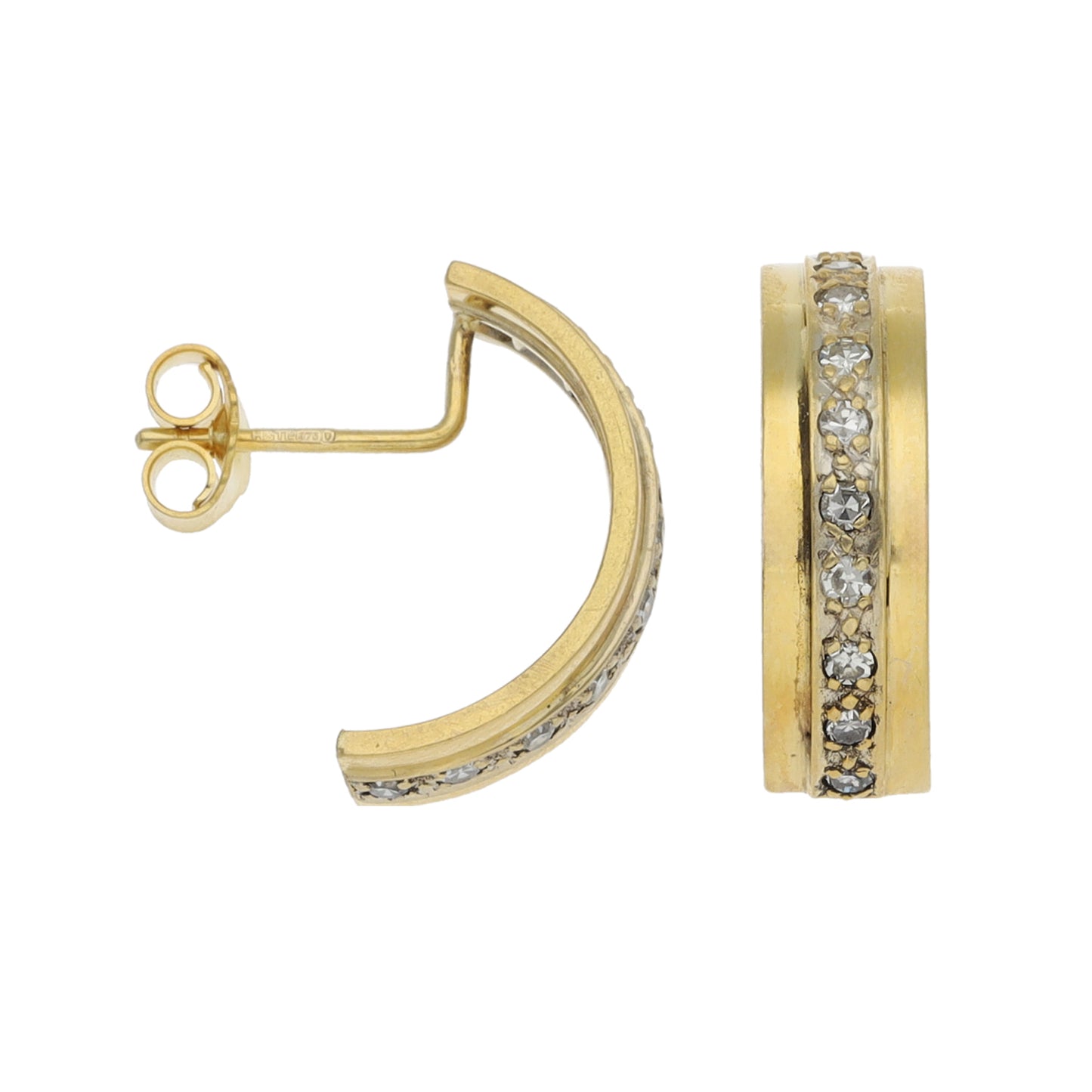 9ct Bicolour Gold 0.30ct Diamond Dress/Cocktail Earrings