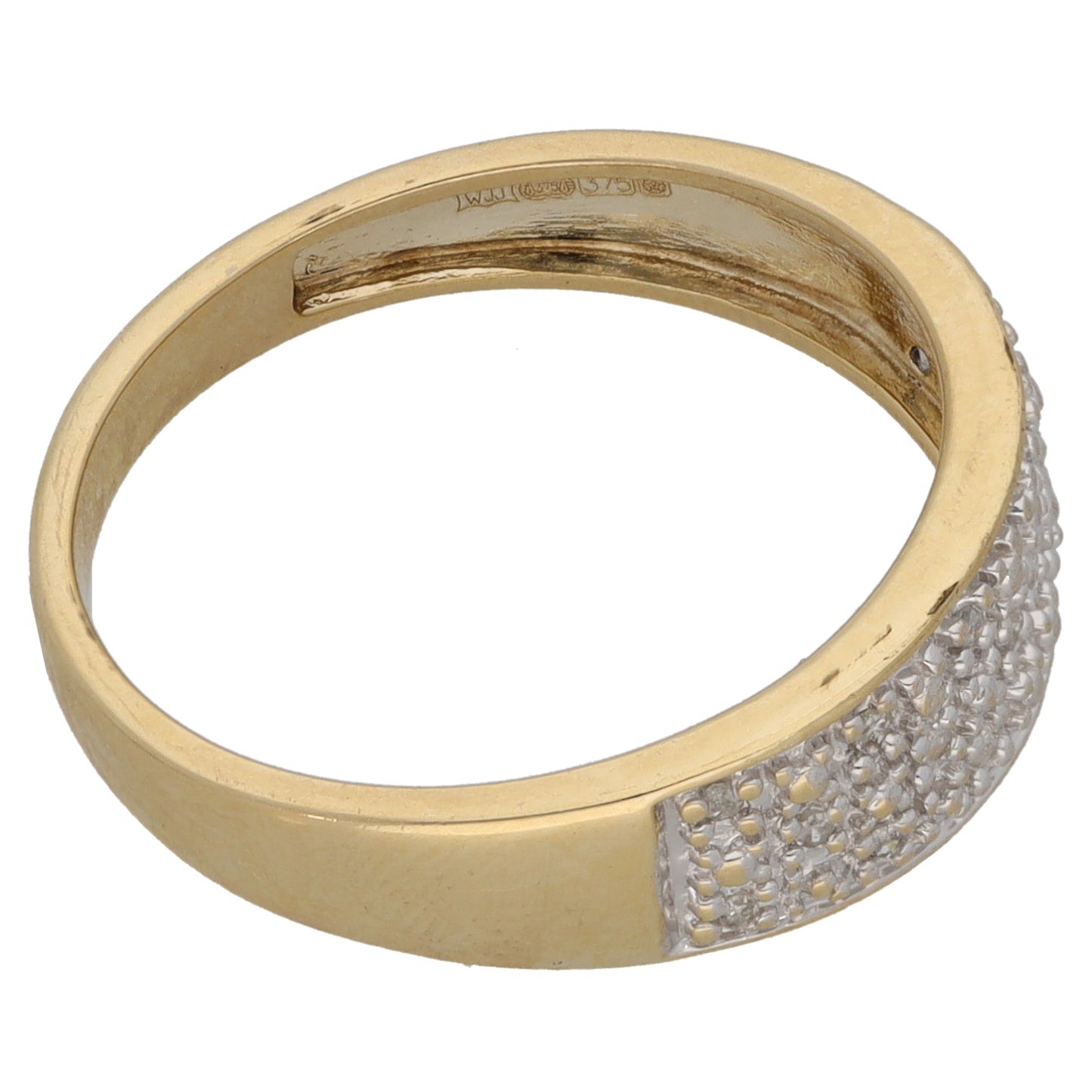 9ct Gold 0.085ct Diamond Alternative Ring Size N