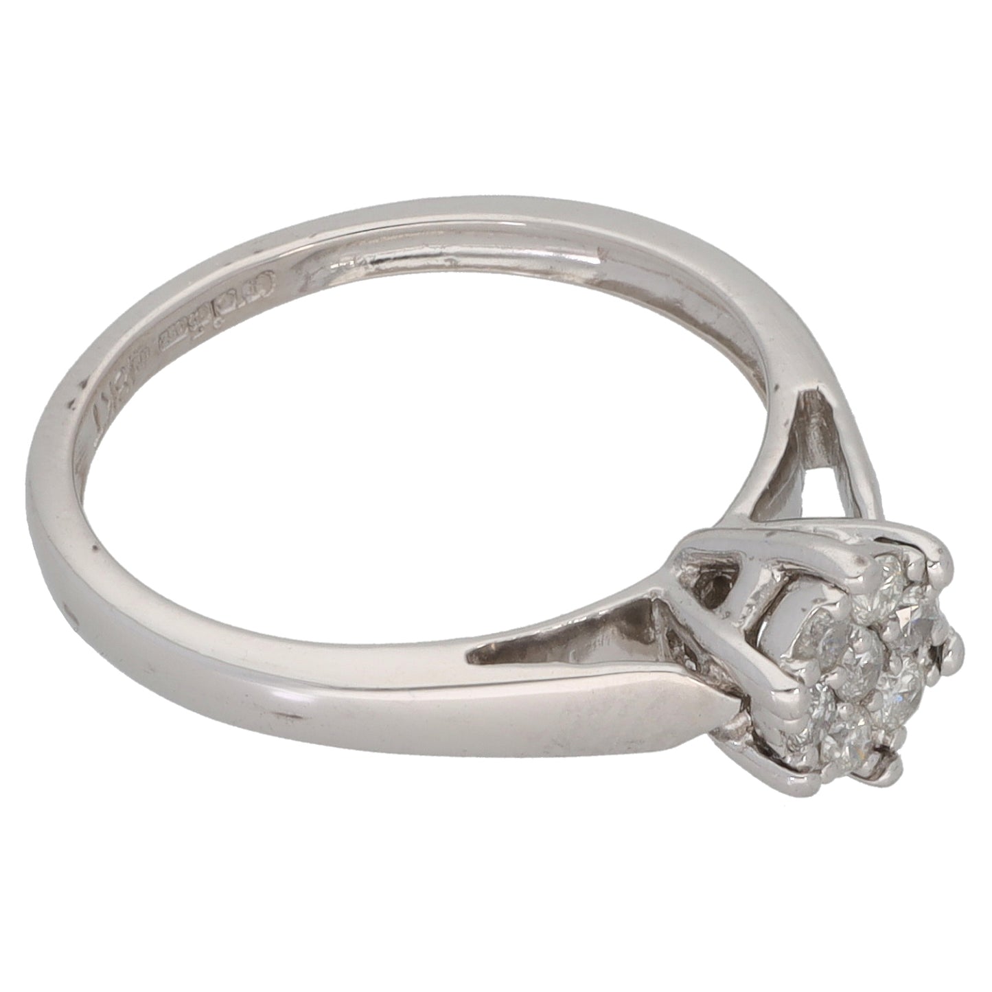 18ct Gold 0.14ct Diamond Cluster Ring Size K