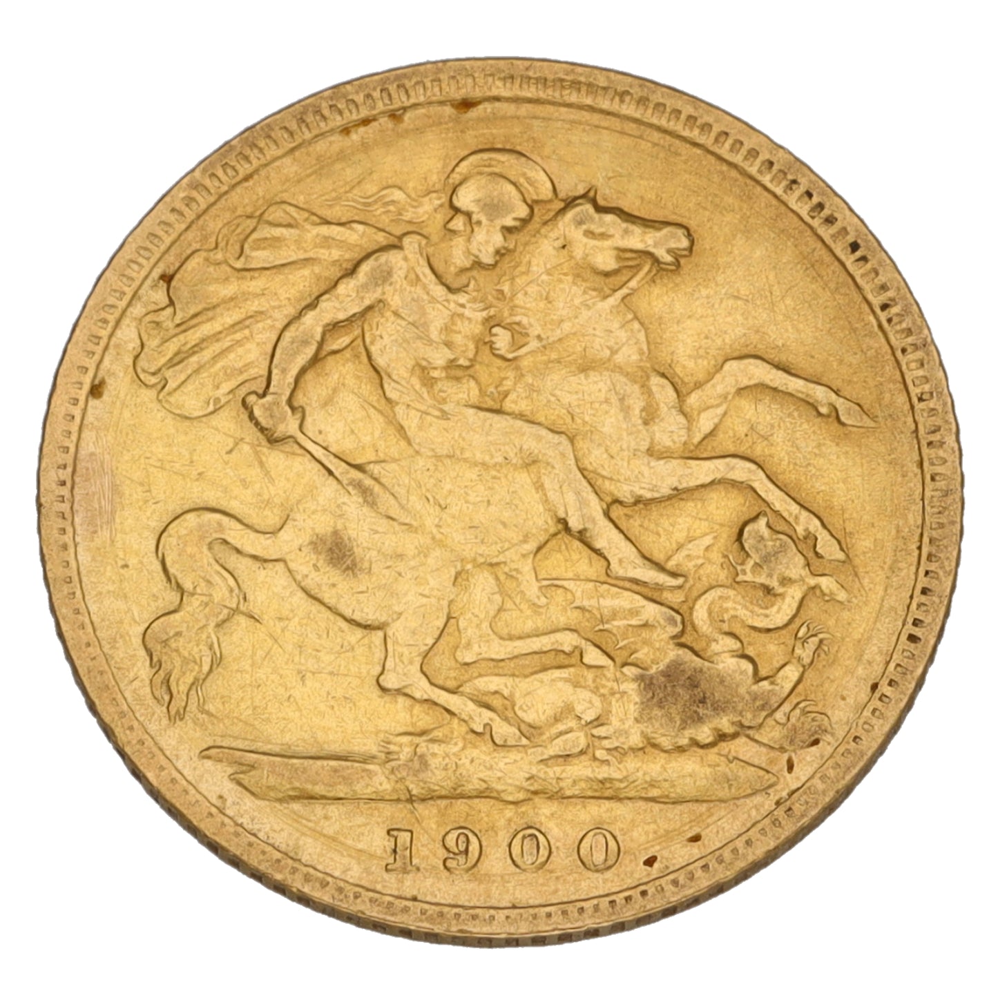 22ct Gold Queen Victoria Half Sovereign Coin 1900