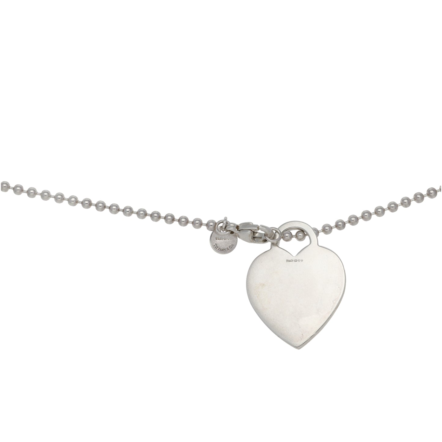 Sterling Silver Tiffany & Co Heart Pendant With Chain