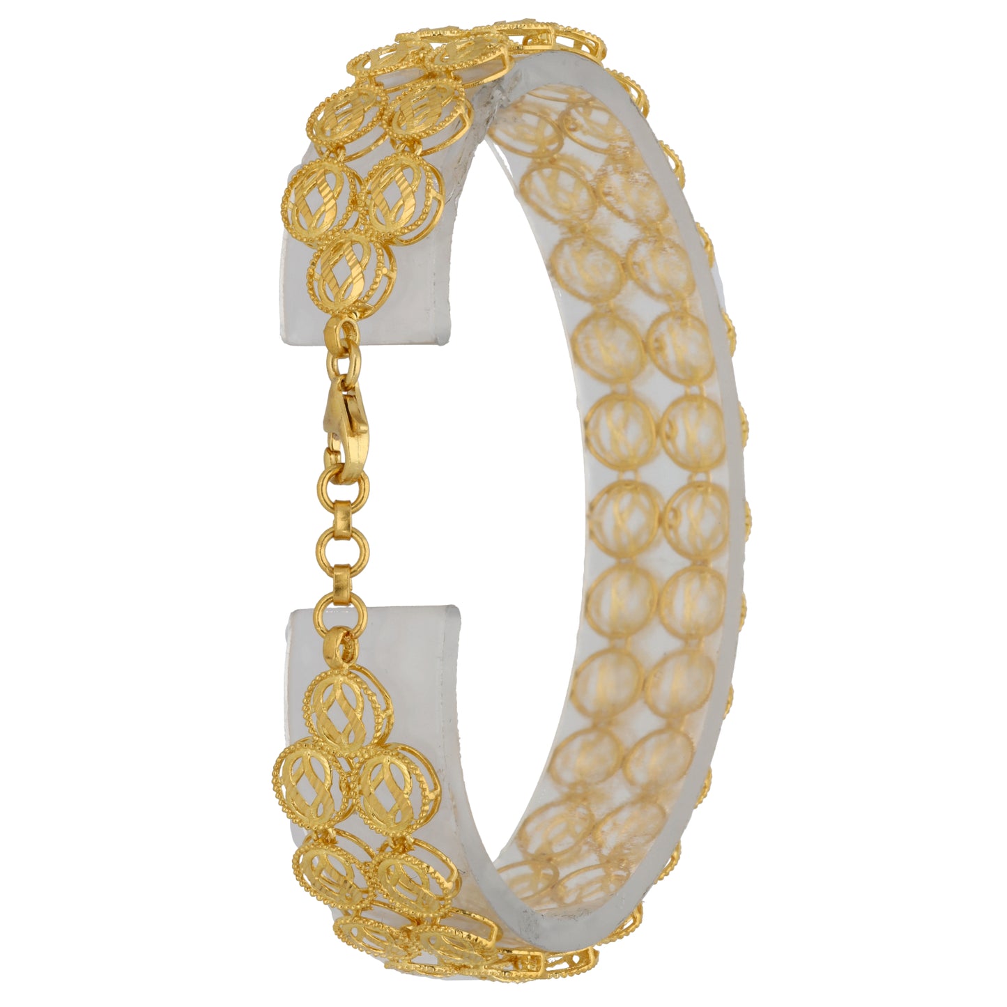 New 22ct Gold Circular Knot Link Bracelet