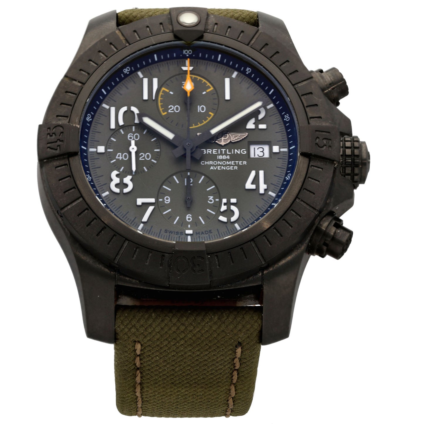 Breitling Avenger V13317 45mm DLC Titanium Watch