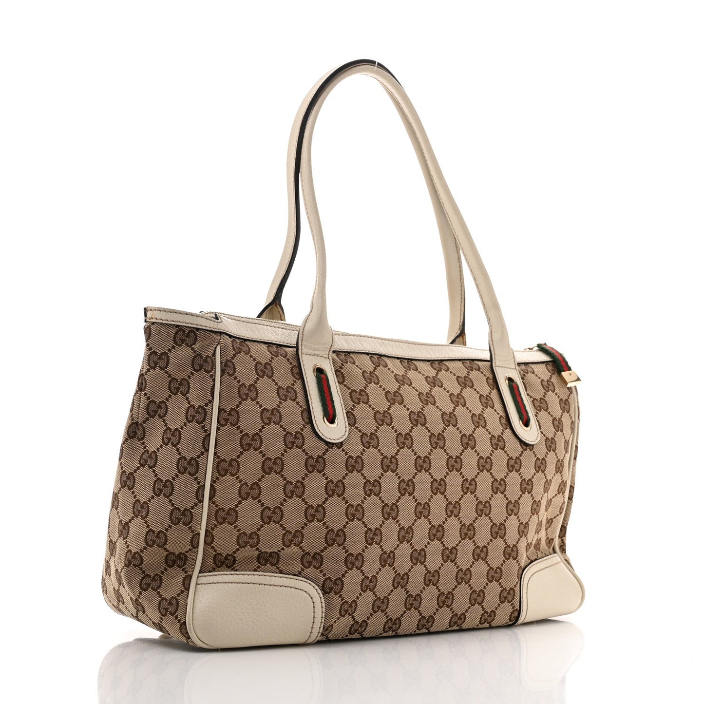 Gucci Princy Tote GG Canvas Bag - Beige & Brown