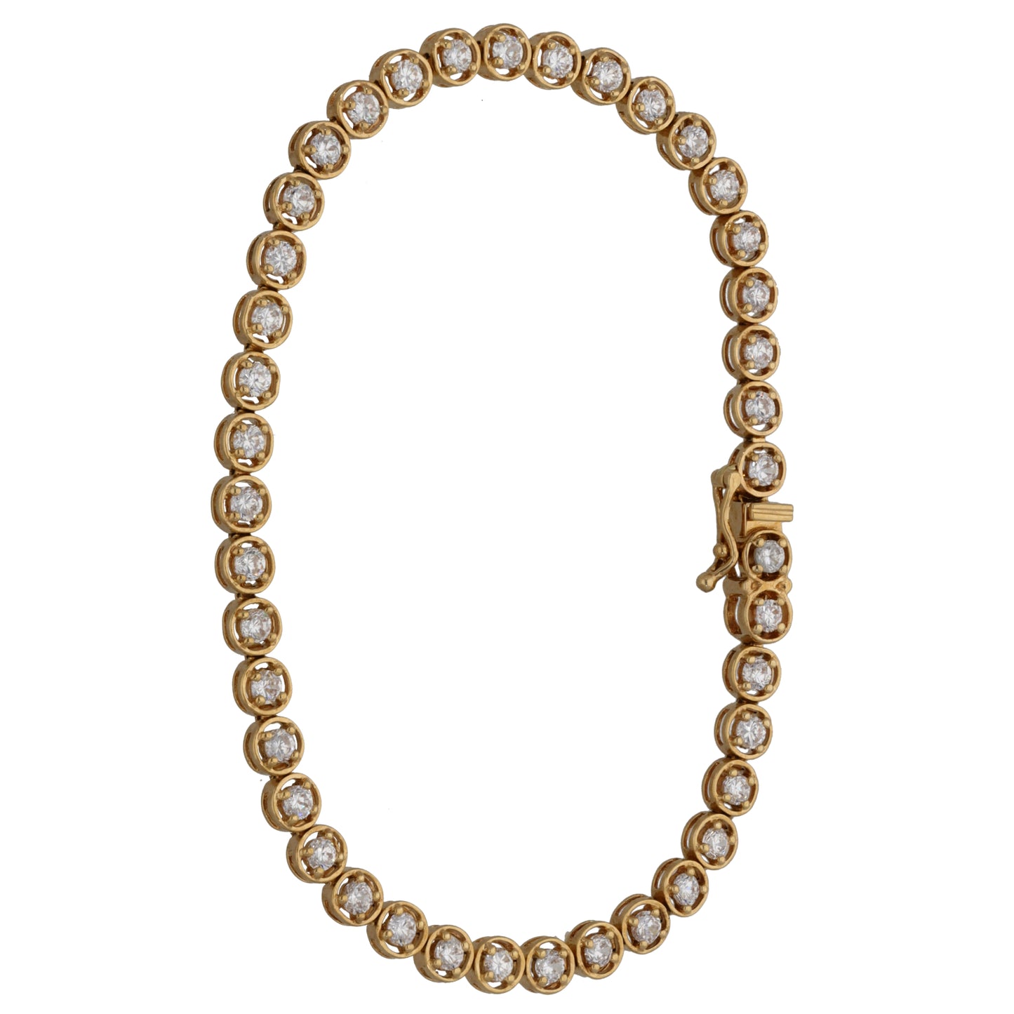 9ct Gold Cubic Zirconia Line/Tennis Bracelet