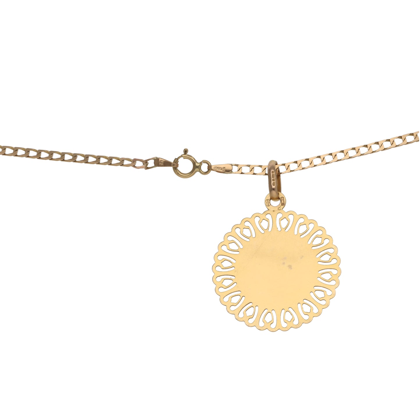 9ct Gold St Christopher Pendant With Chain