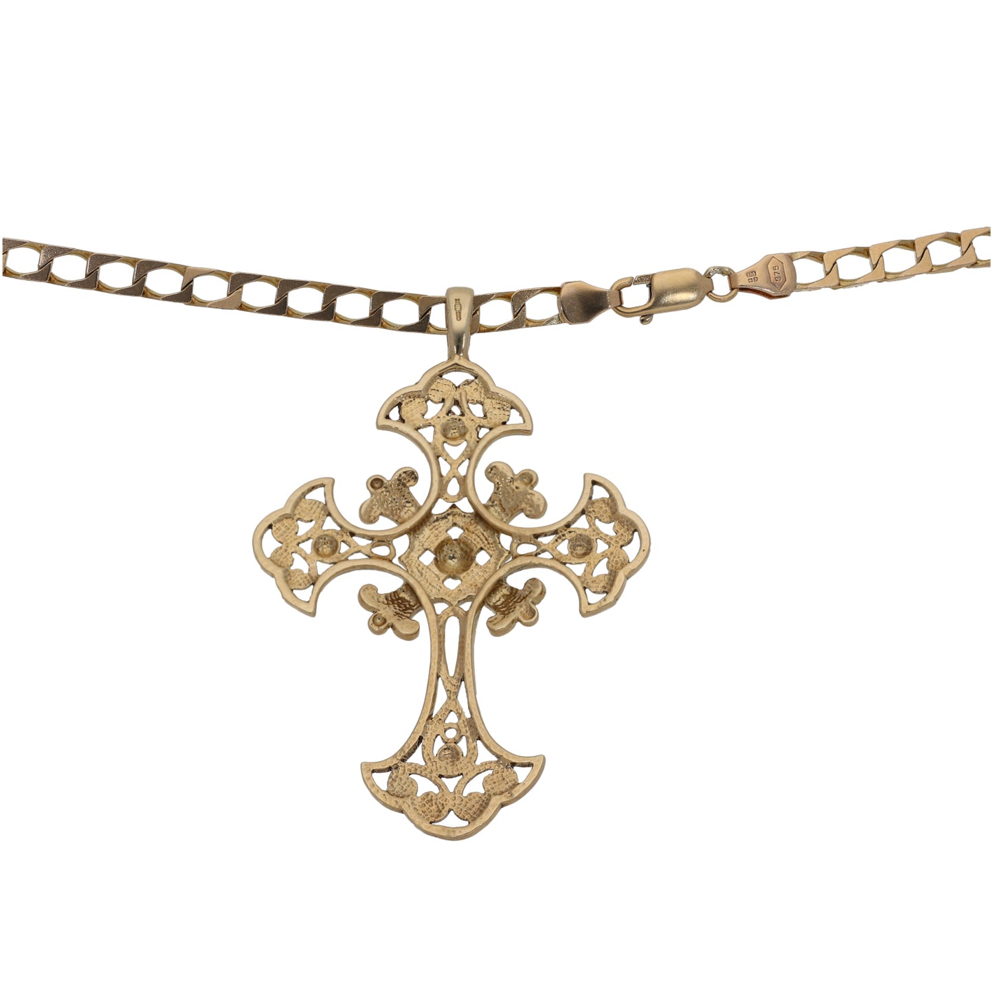 9ct Gold Cross Pendant With Chain