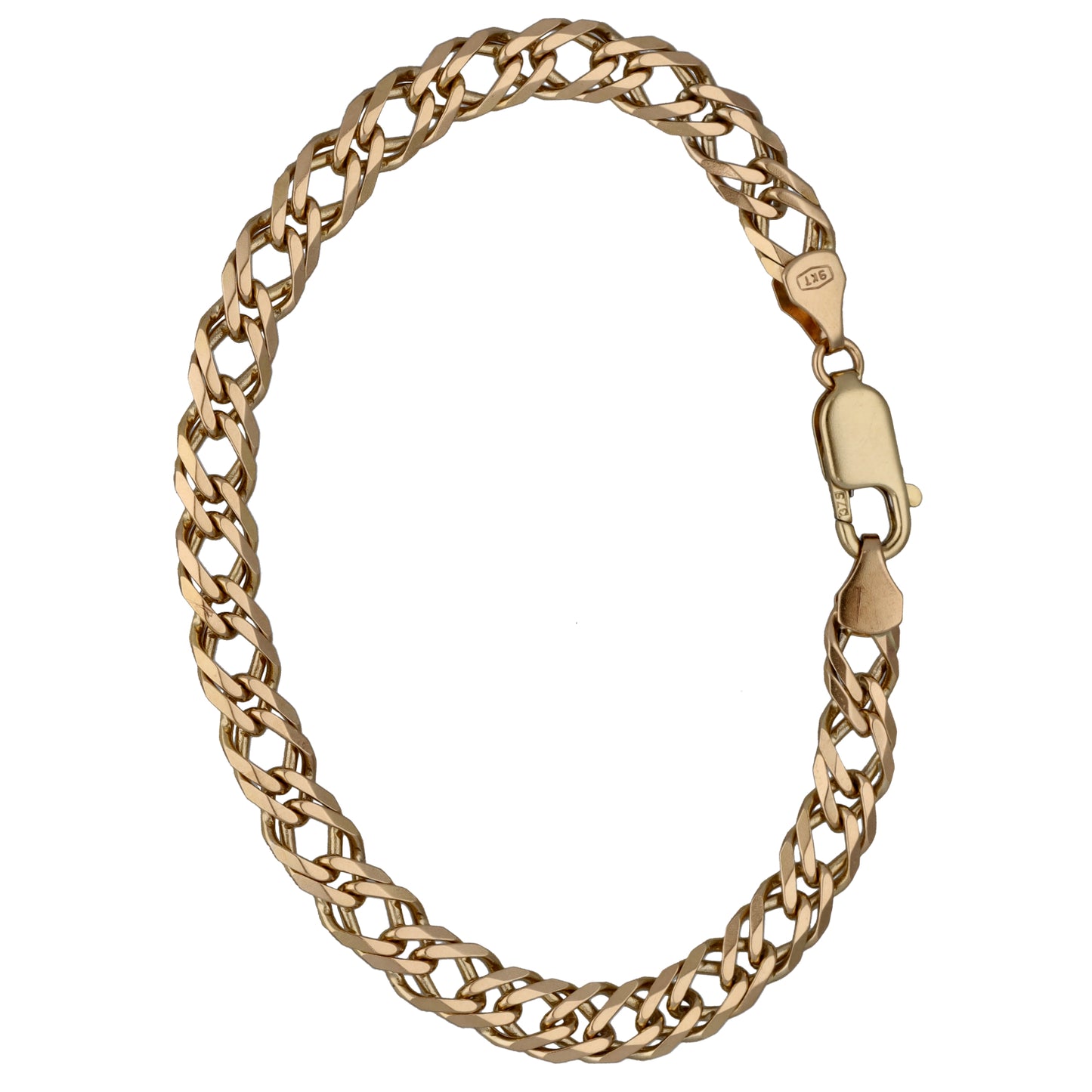 9ct Gold Double Curb Bracelet