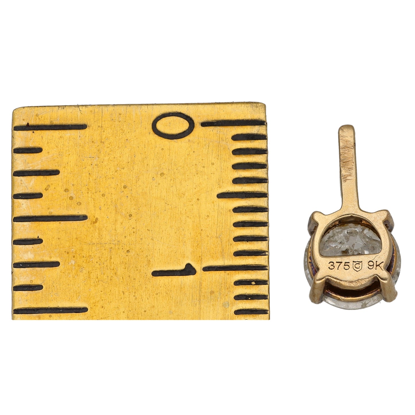9ct Gold 0.95ct Diamond Solitaire Pendant