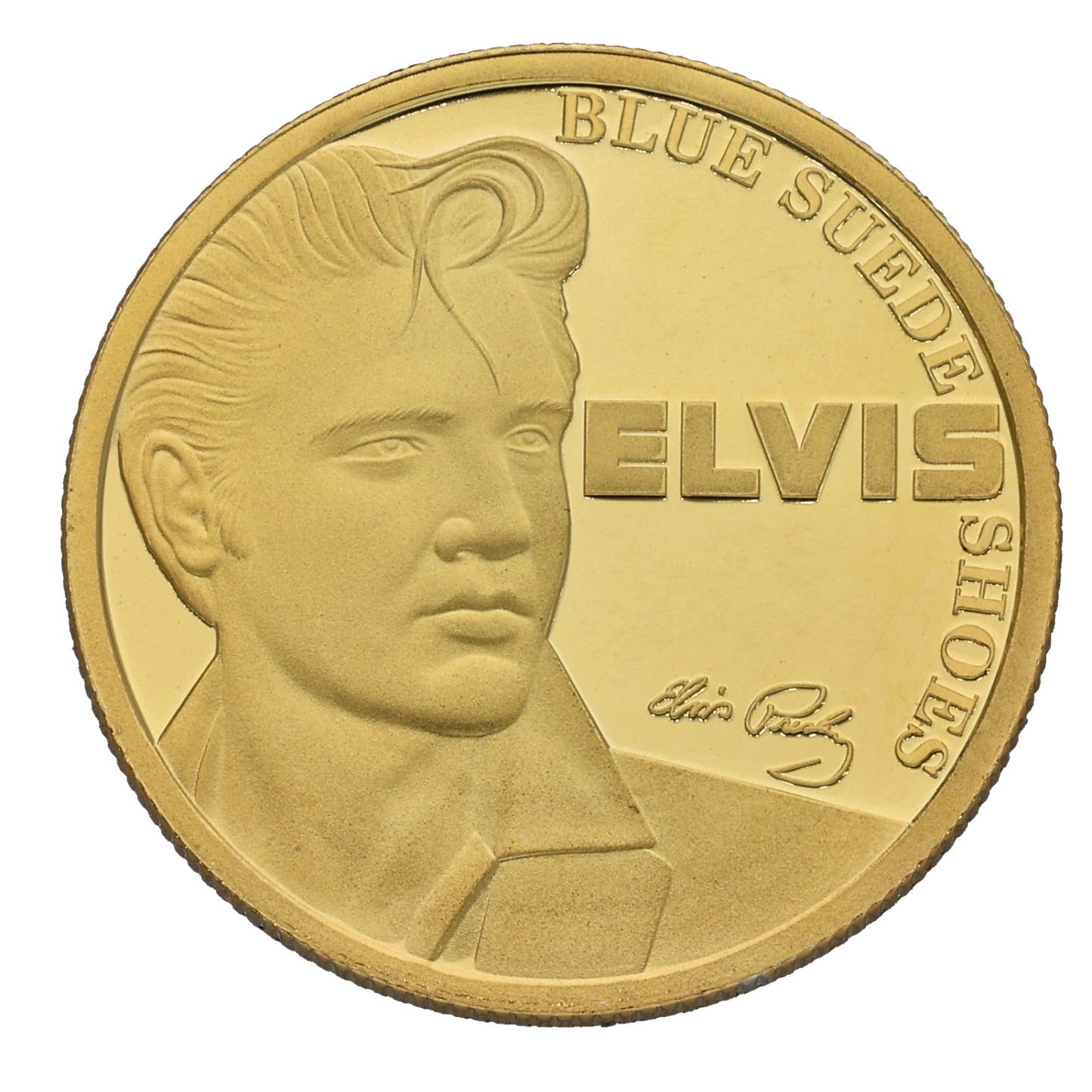 9ct Gold Elvis Blue Suede Shoes Two Crowns Coin 2023