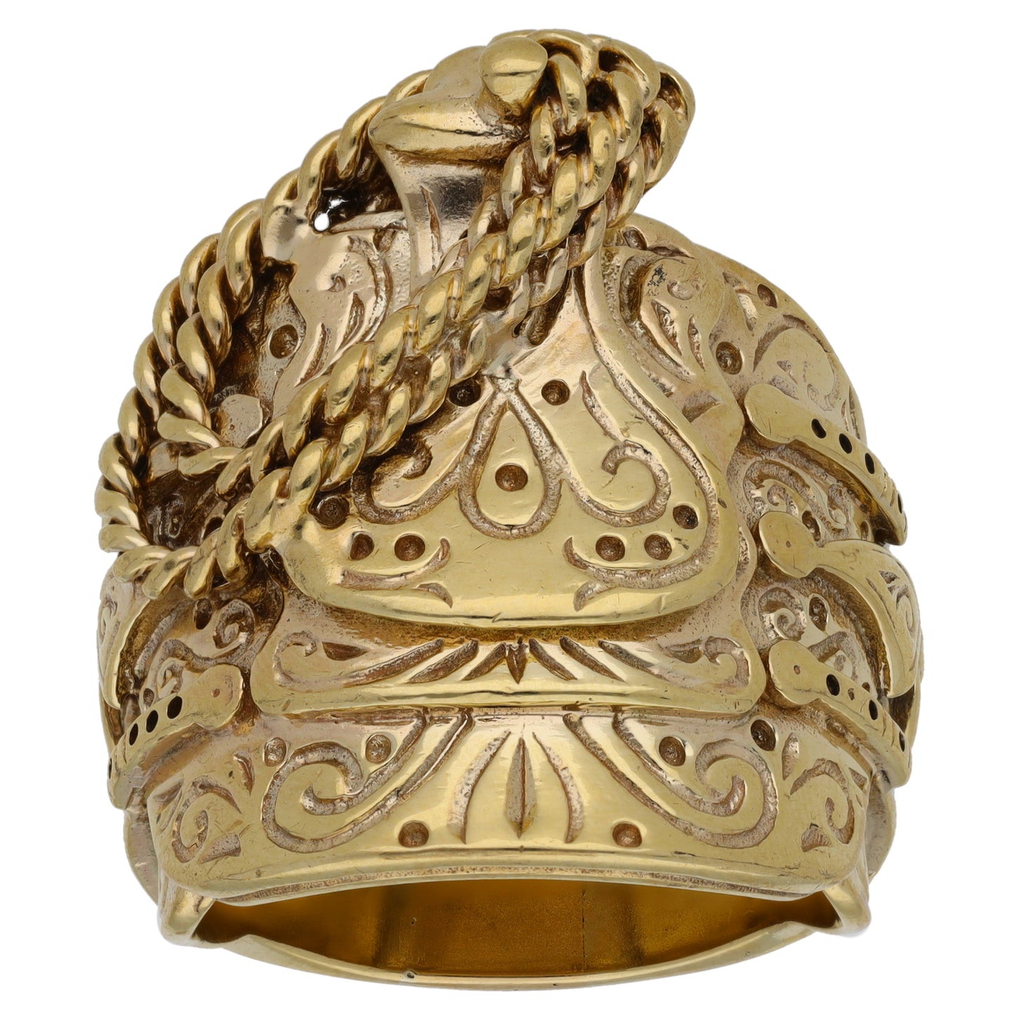 9ct Gold Saddle Ring Size Z+1