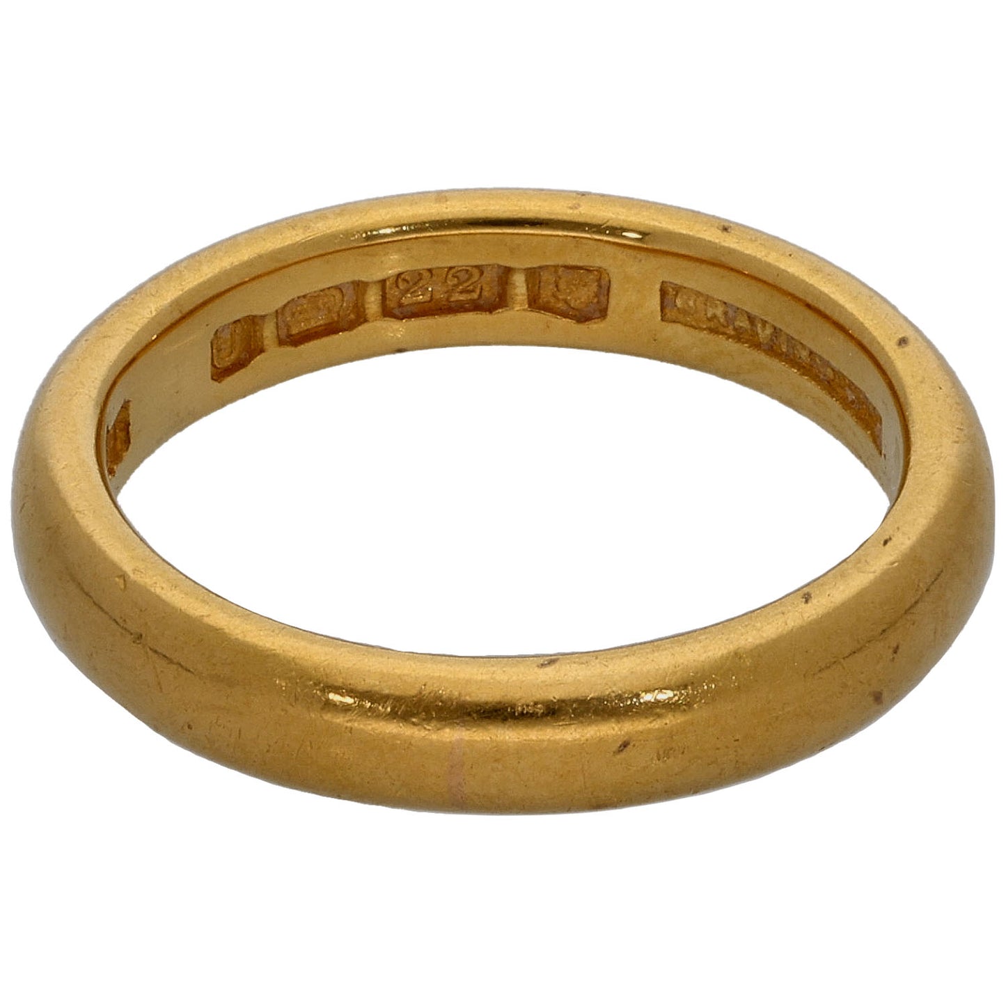 22ct Gold Plain Wedding Ring Size L