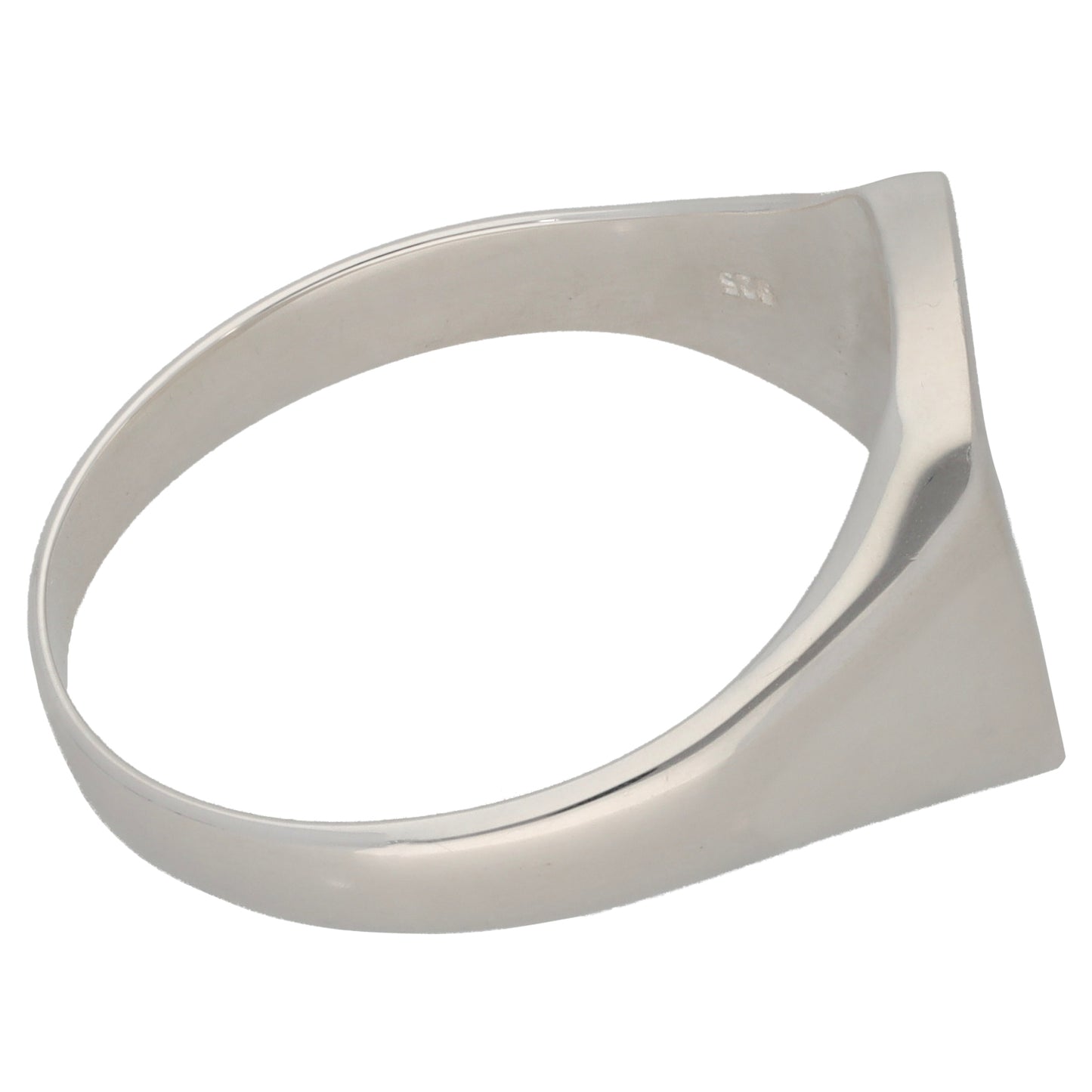 New Sterling Silver Plain Signet Ring