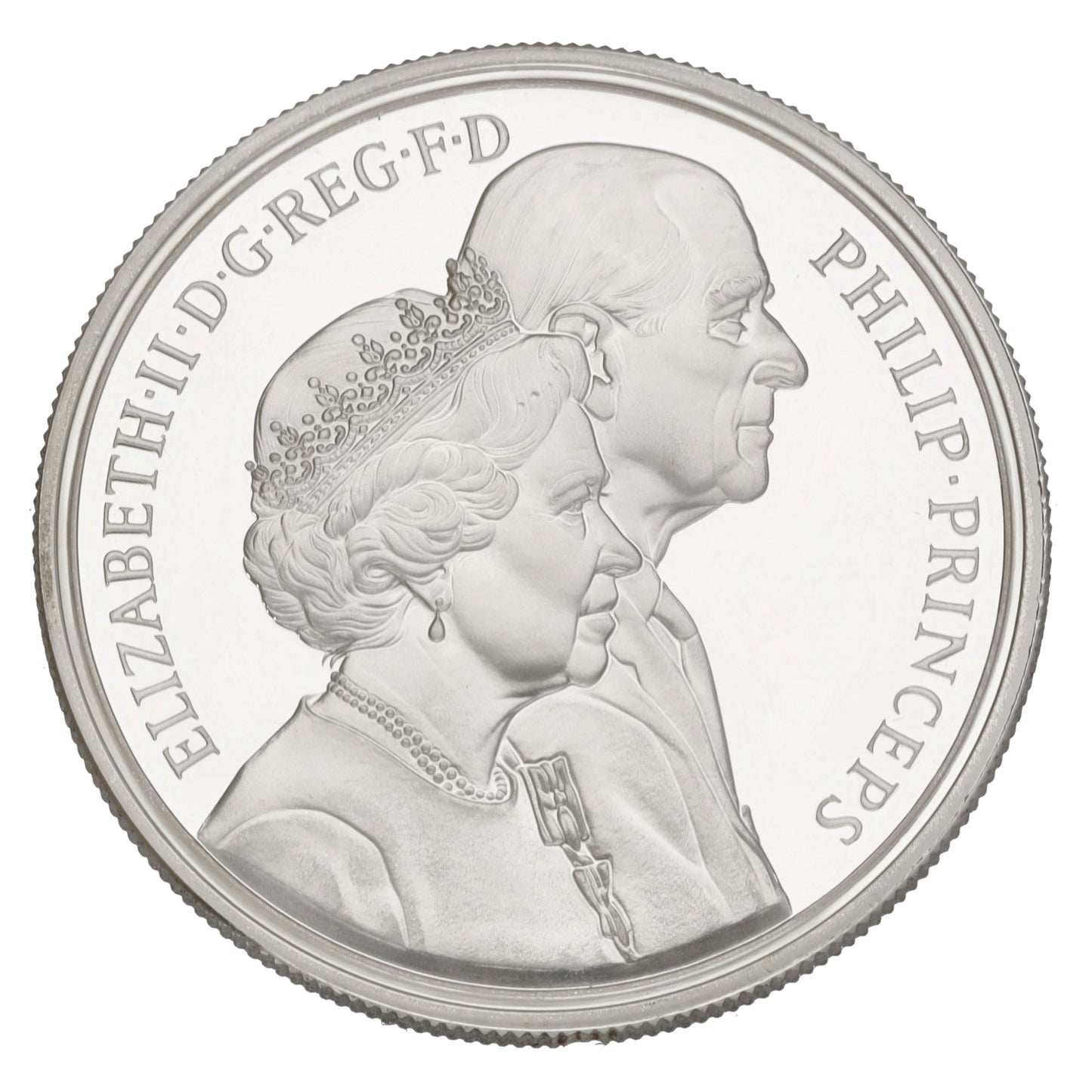 Sterling Silver Golden Wedding Anniversary Five Pounds Coin 1997