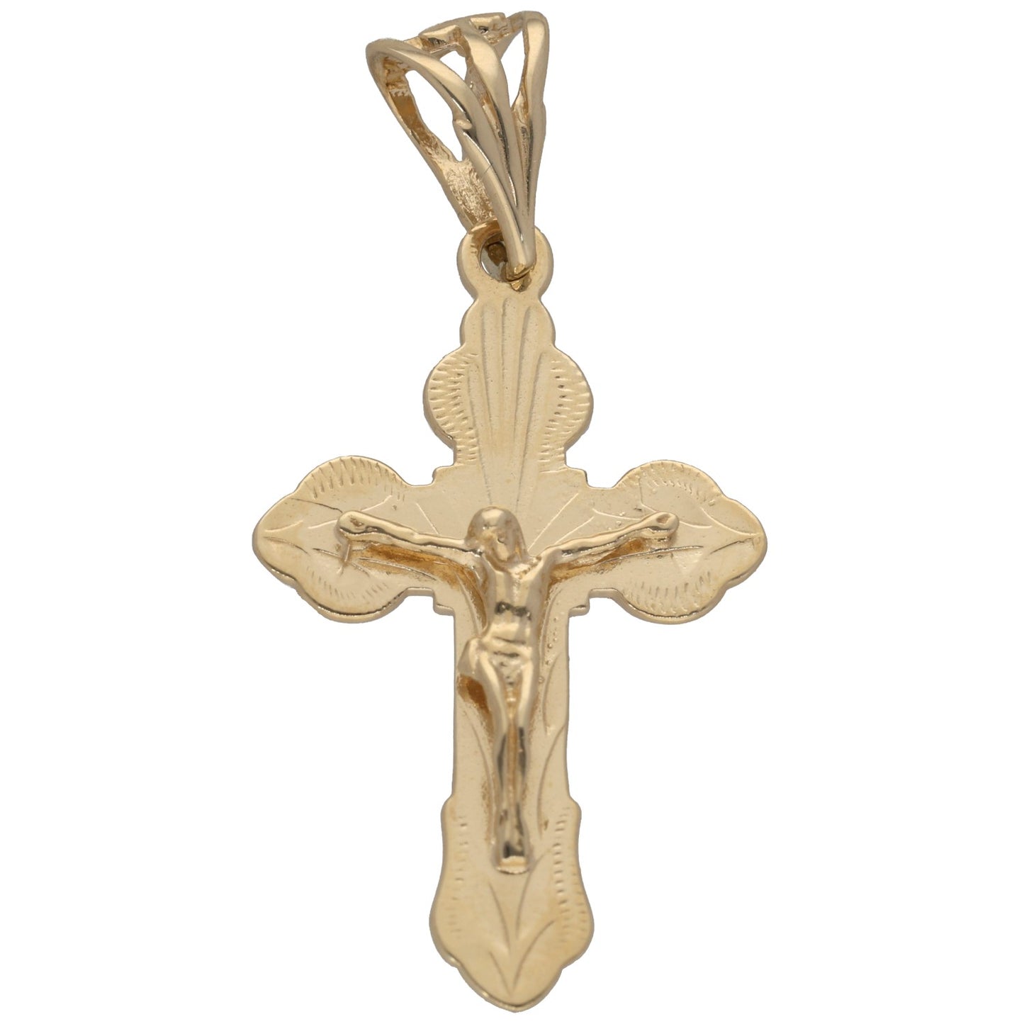 New 9ct Gold Crucifix Pendant