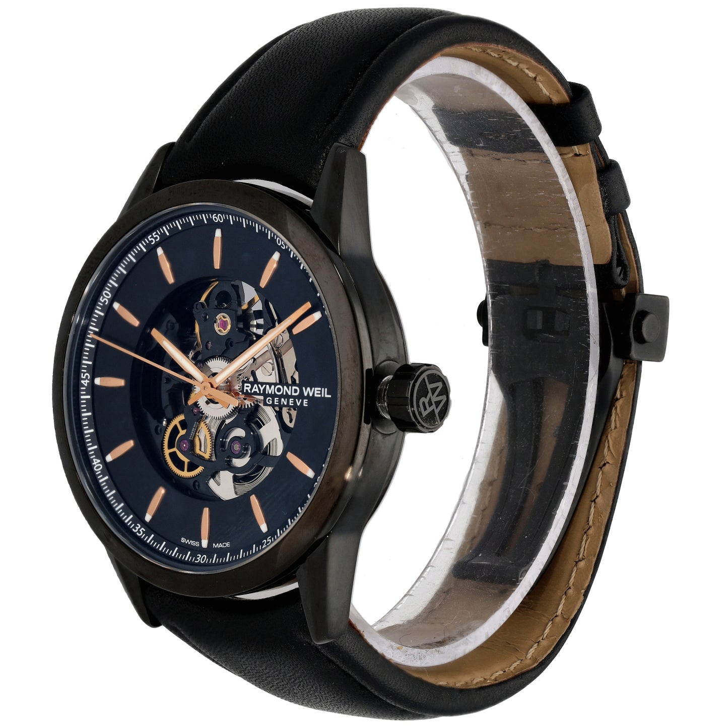 Raymond Weil Freelancer Skeleton 2715 42.5mm Black Stainless Steel Watch