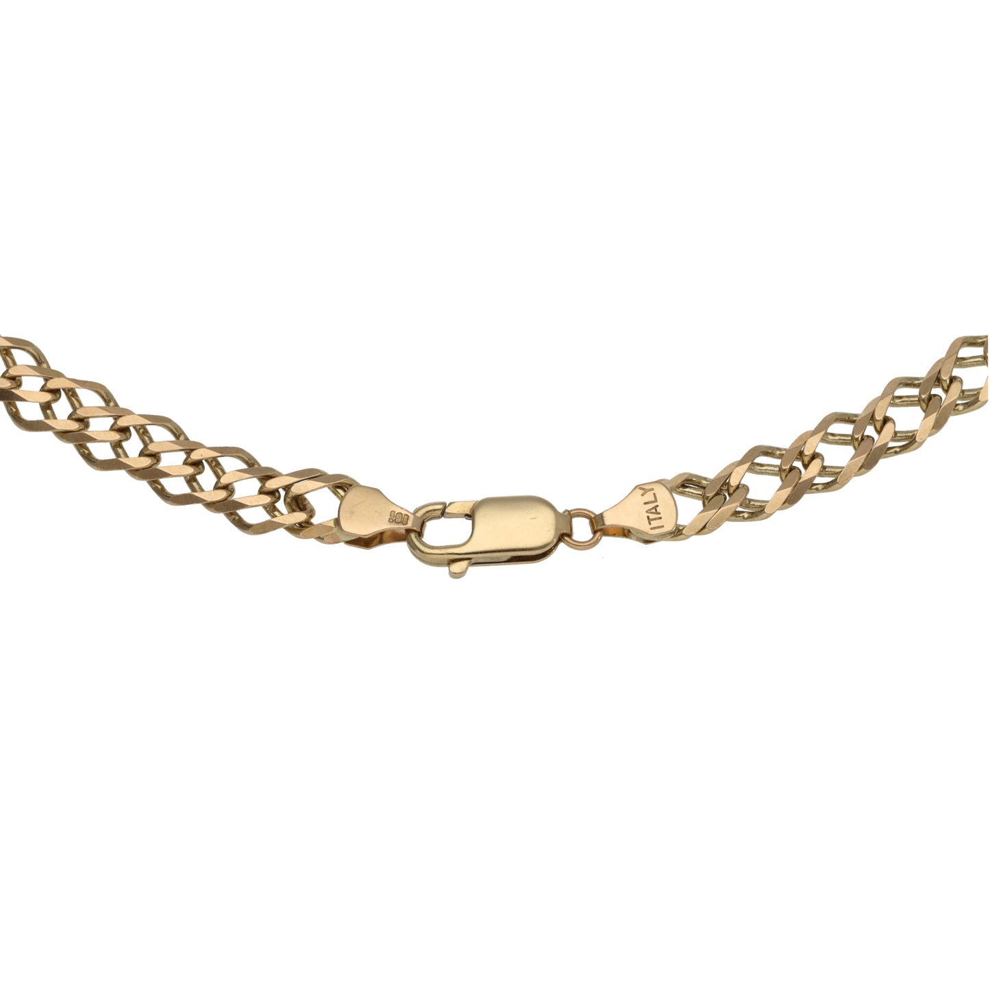 9ct Gold Double Curb Chain 18"