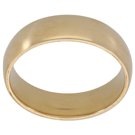 9ct Gold Plain Wedding Ring Size S