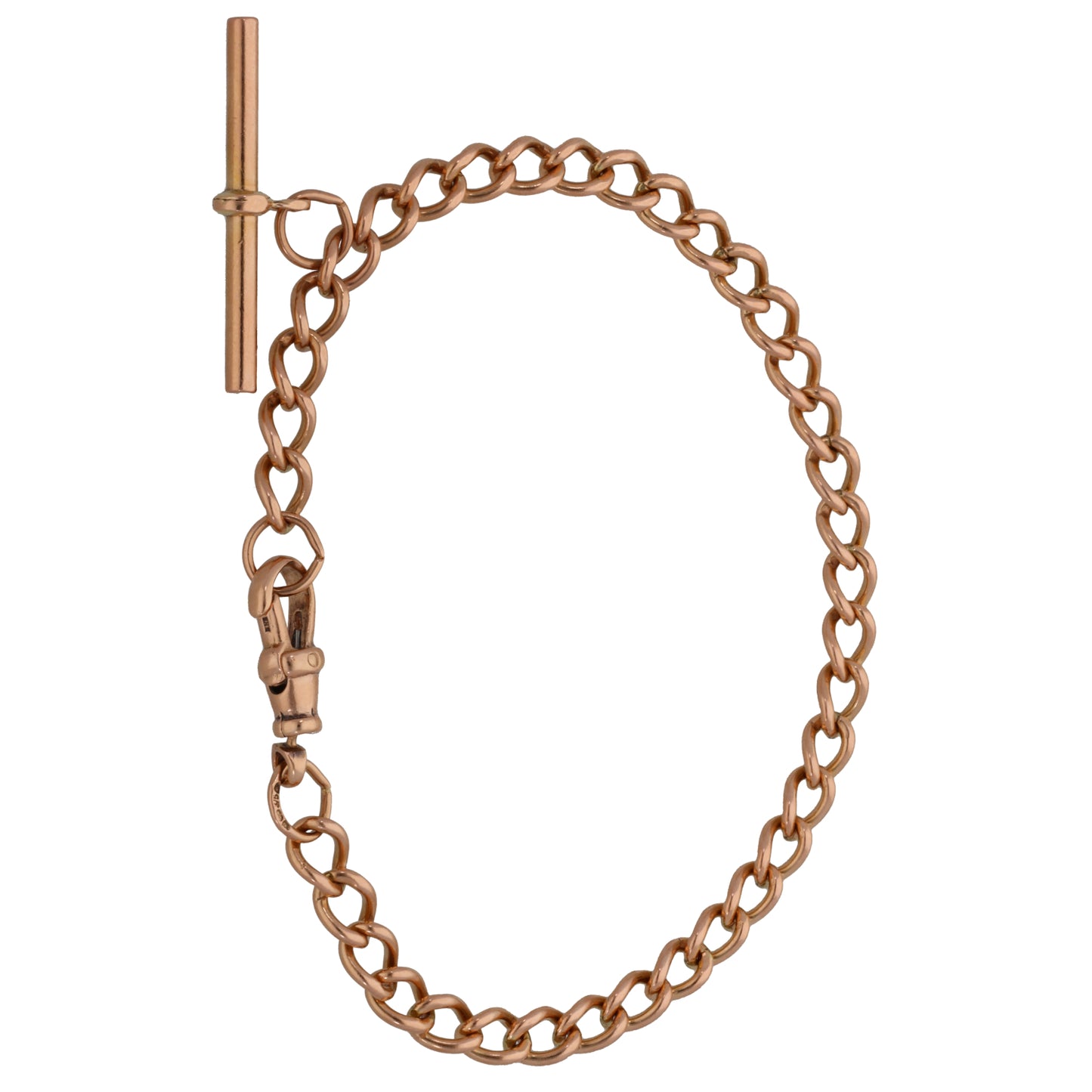 9ct Rose Gold Curb Bracelet