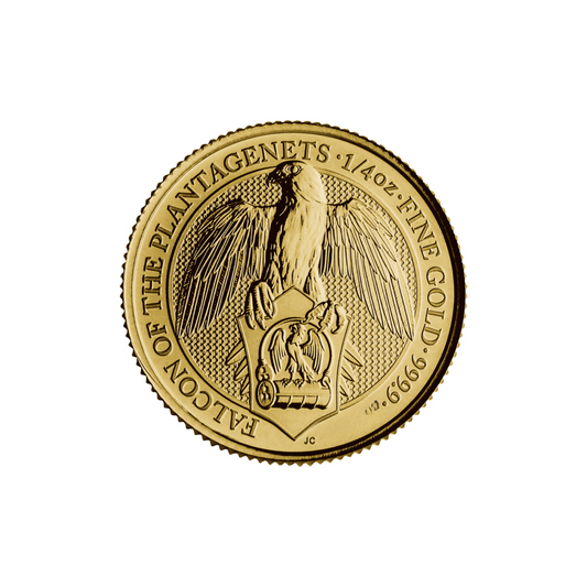 24ct Gold Queen Elizabeth II 1/4oz The Queens Beasts 'The Falcon of the Plantagenets' Coin