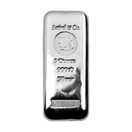 New Baird & Co Fine Silver 5oz Cast Bar