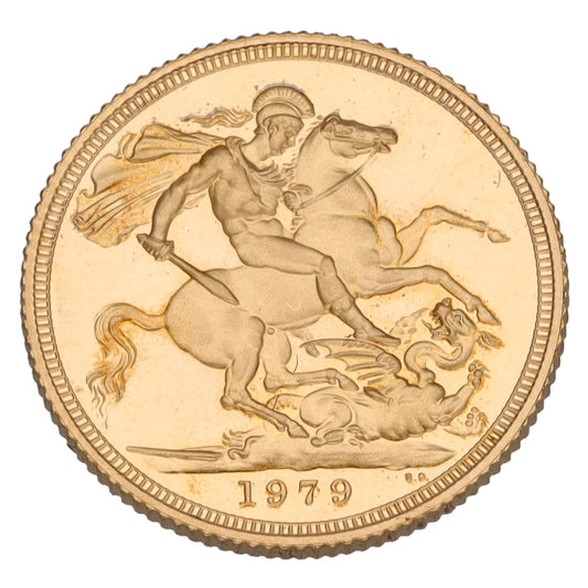 22ct Gold Queen Elizabeth II Full Sovereign Coin 1979